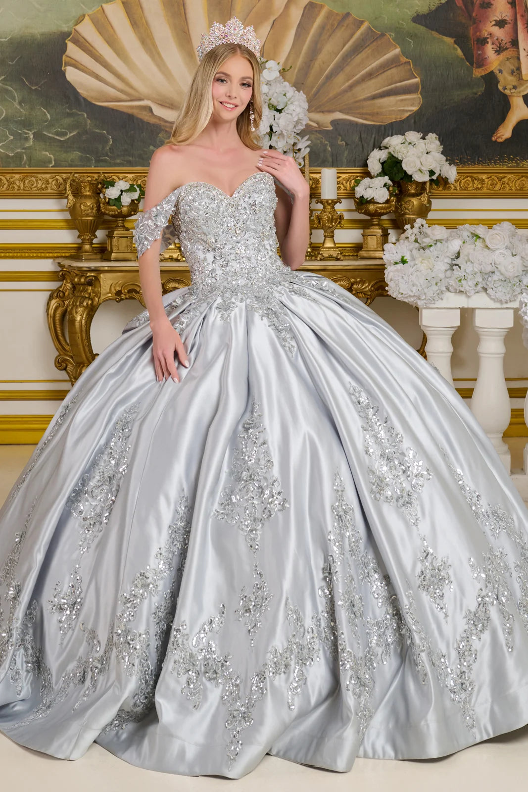 Vestido de XV Años Elizabeth K GL3643 - SILVER