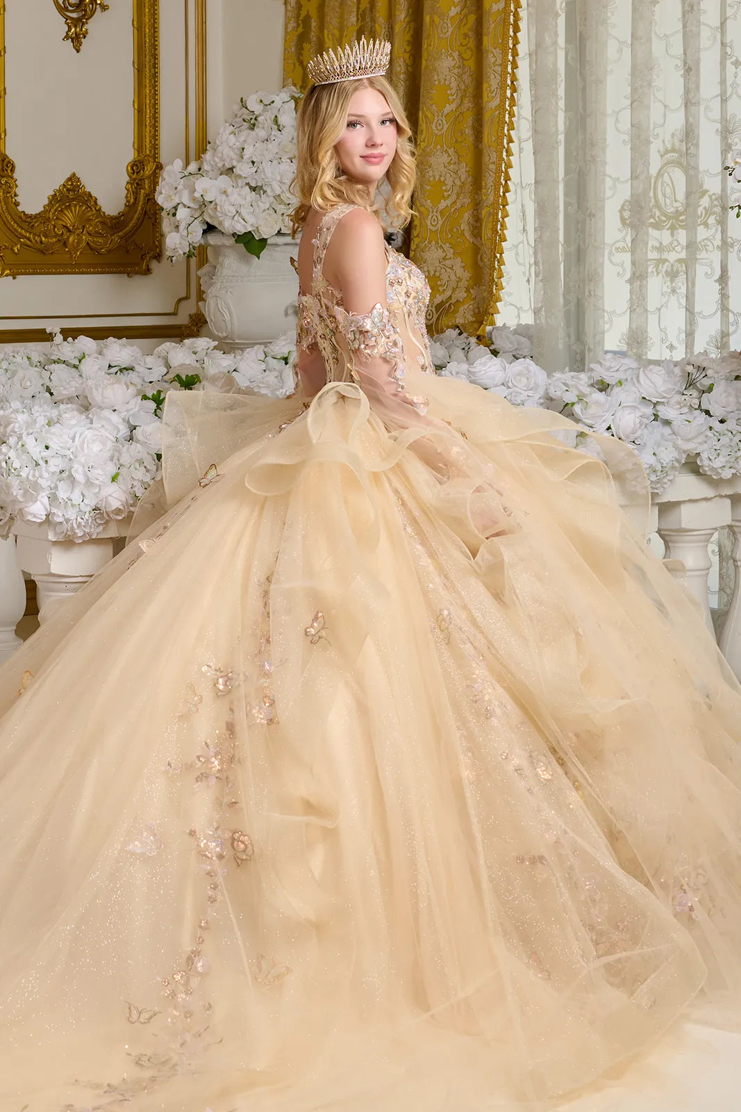Vestido de XV Años Elizabeth K GL3648 - CHAMPAGNE