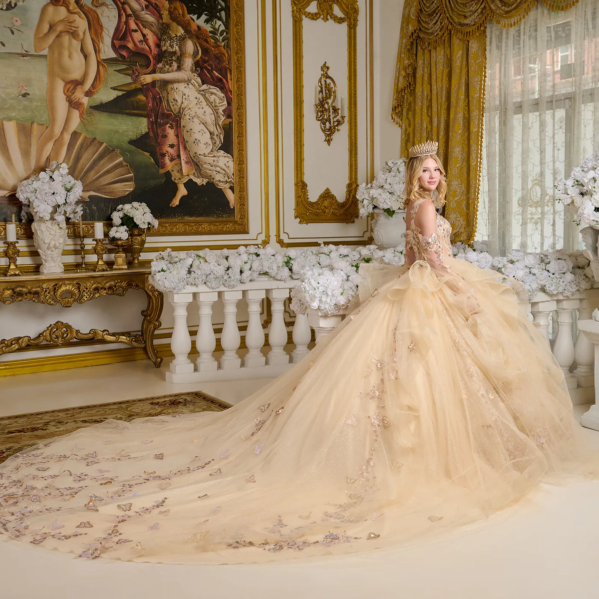 Vestido de XV Años Elizabeth K GL3648 - CHAMPAGNE