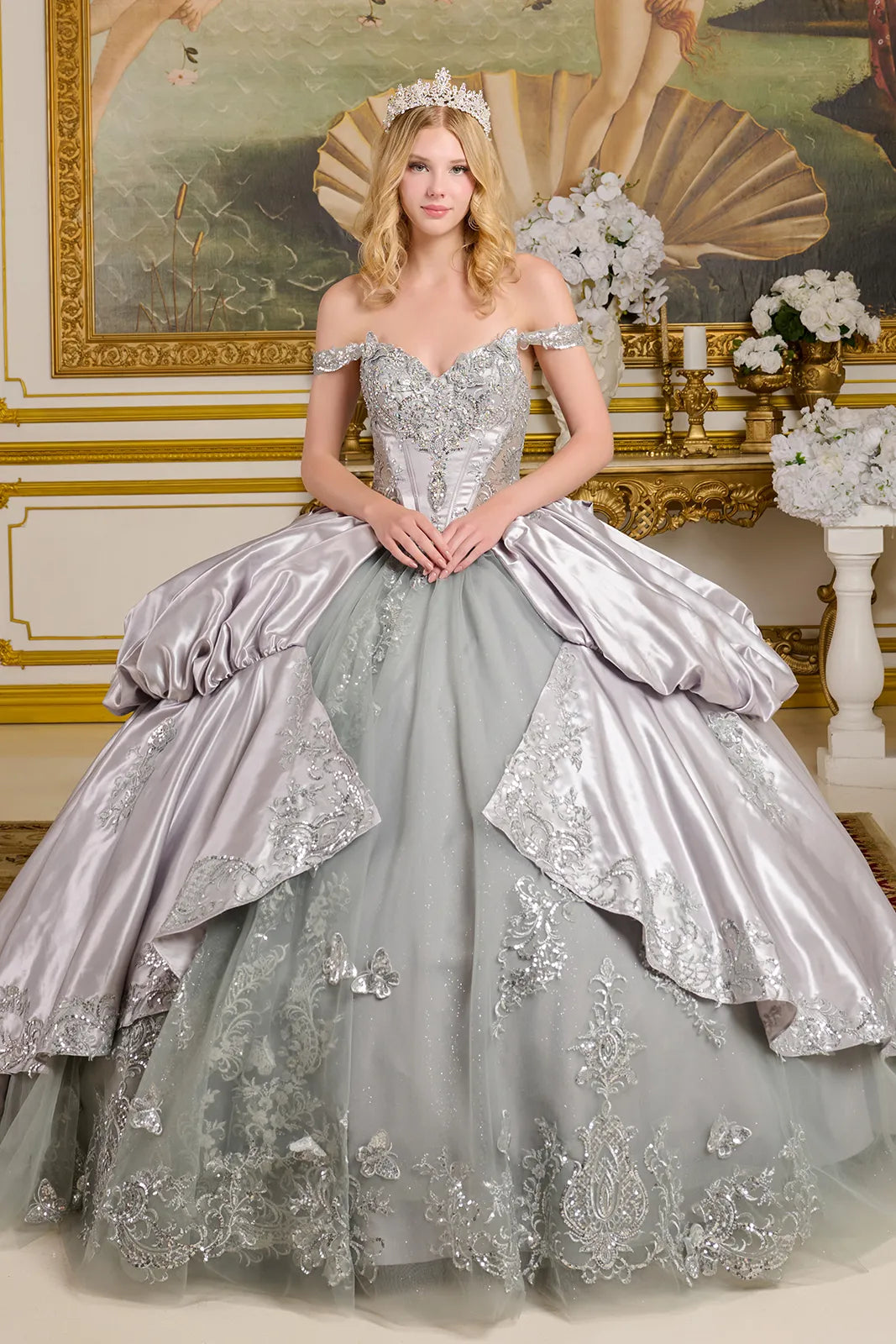 Vestido de XV Años Elizabeth K GL3652 - SILVER