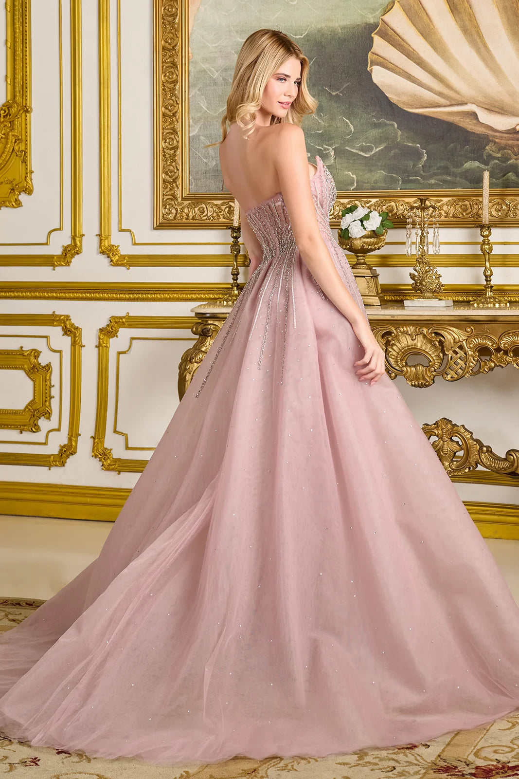 Vestido de Prom Elizabeth K GL3668 - DUSTY ROSE