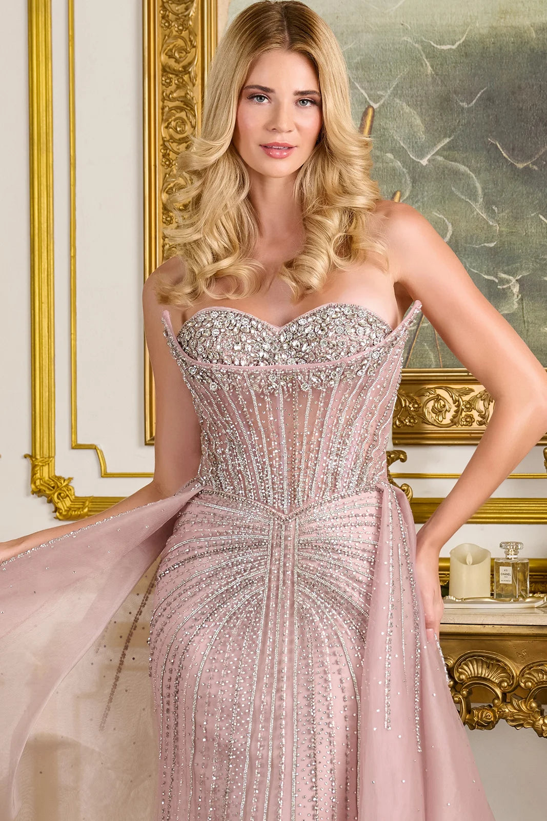 Vestido de Prom Elizabeth K GL3668 - DUSTY ROSE