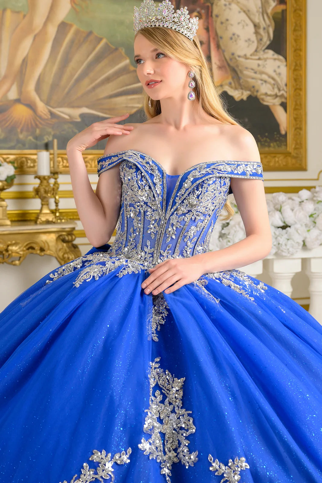 Vestido de XV Años Elizabeth K GL3672 - ROYAL BLUE/SILVER