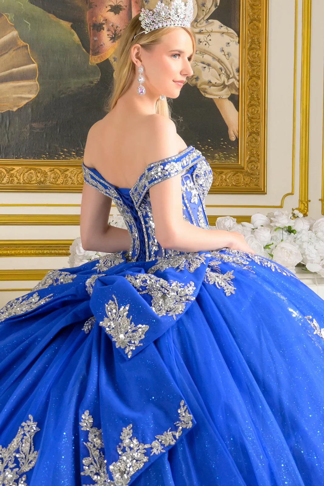 Vestido de XV Años Elizabeth K GL3672 - ROYAL BLUE/SILVER