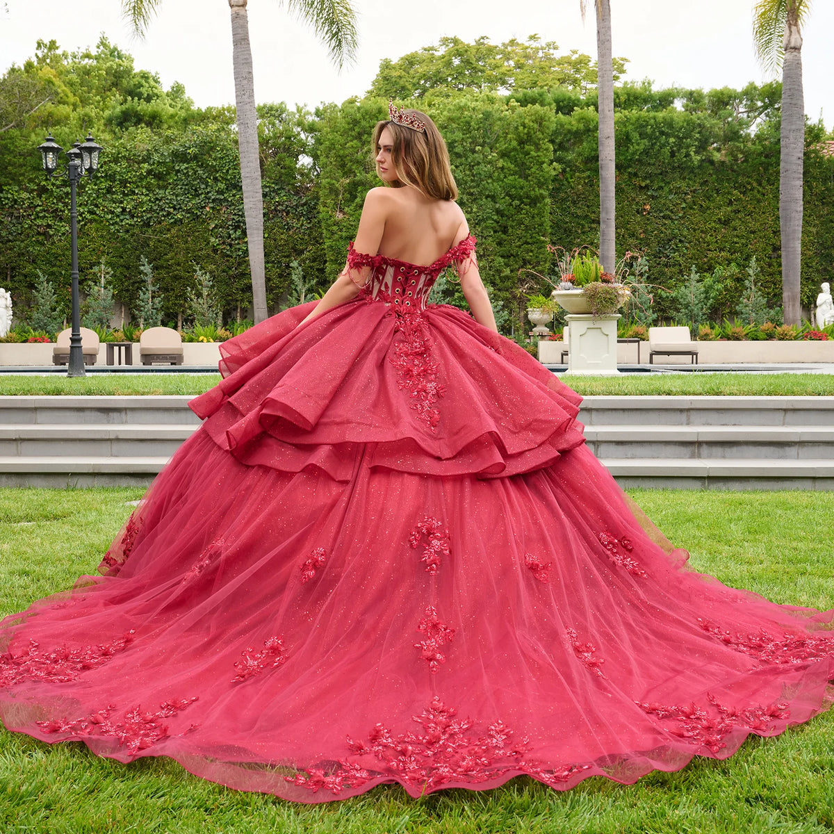 Vestido de XV Años Elizabeth K GL3676 - BURGUNDY