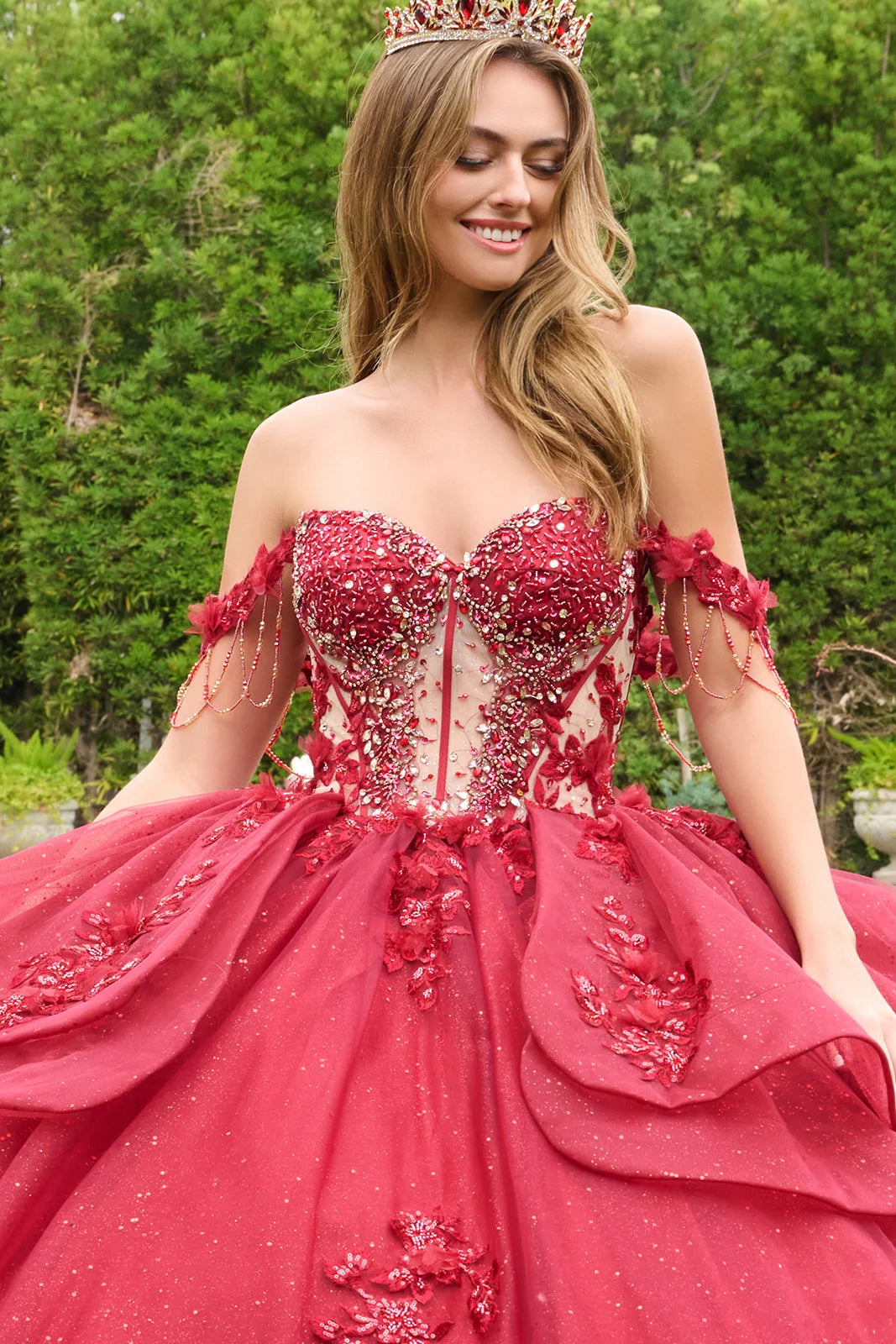 Vestido de XV Años Elizabeth K GL3676 - BURGUNDY