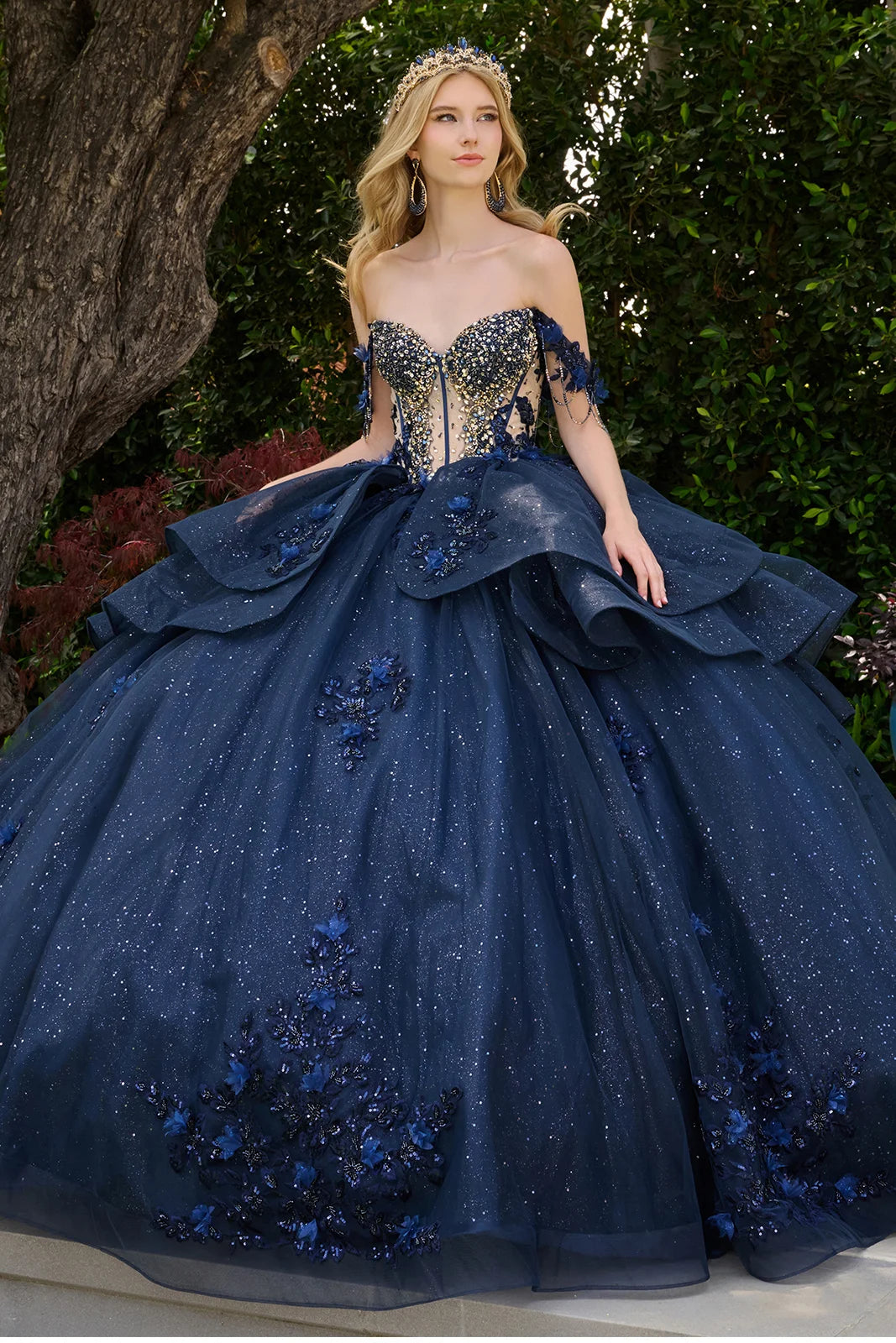 Vestido de XV Años Elizabeth K GL3676 - NAVY