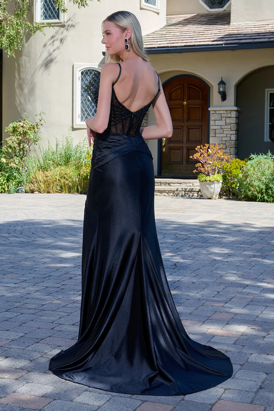 Vestido de Prom Elizabeth K GL3680 - BLACK