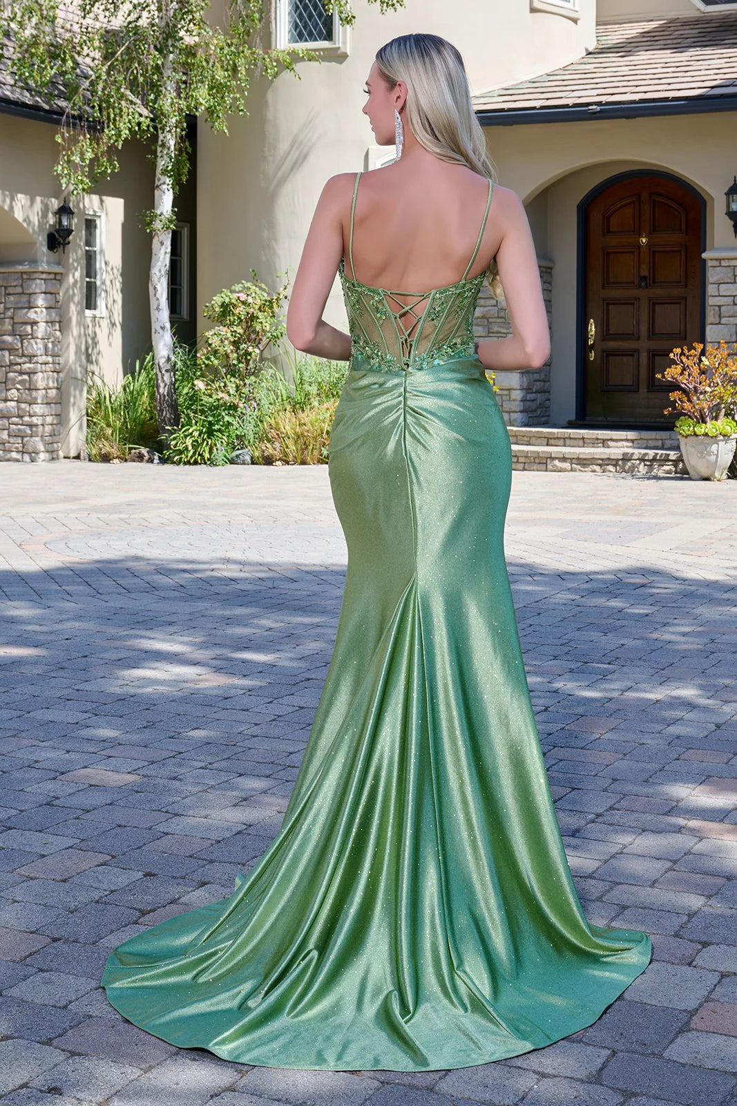 Vestido de Prom Elizabeth K GL3688 - SAGE