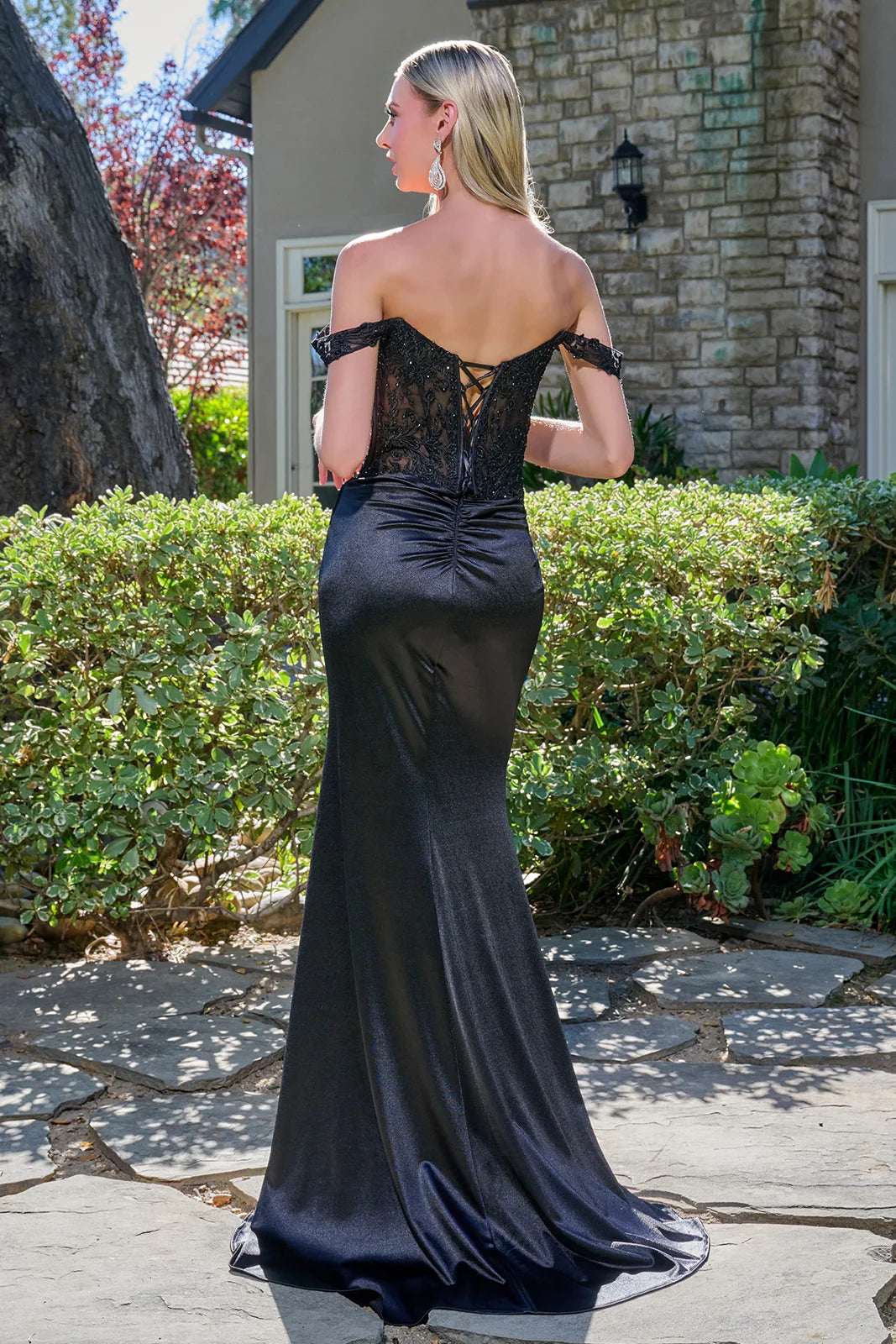 Vestido de Prom Elizabeth K GL3691 - BLACK
