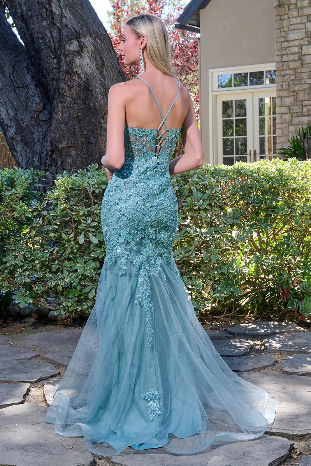 Vestido de Prom Elizabeth K GL3692 - SAGE