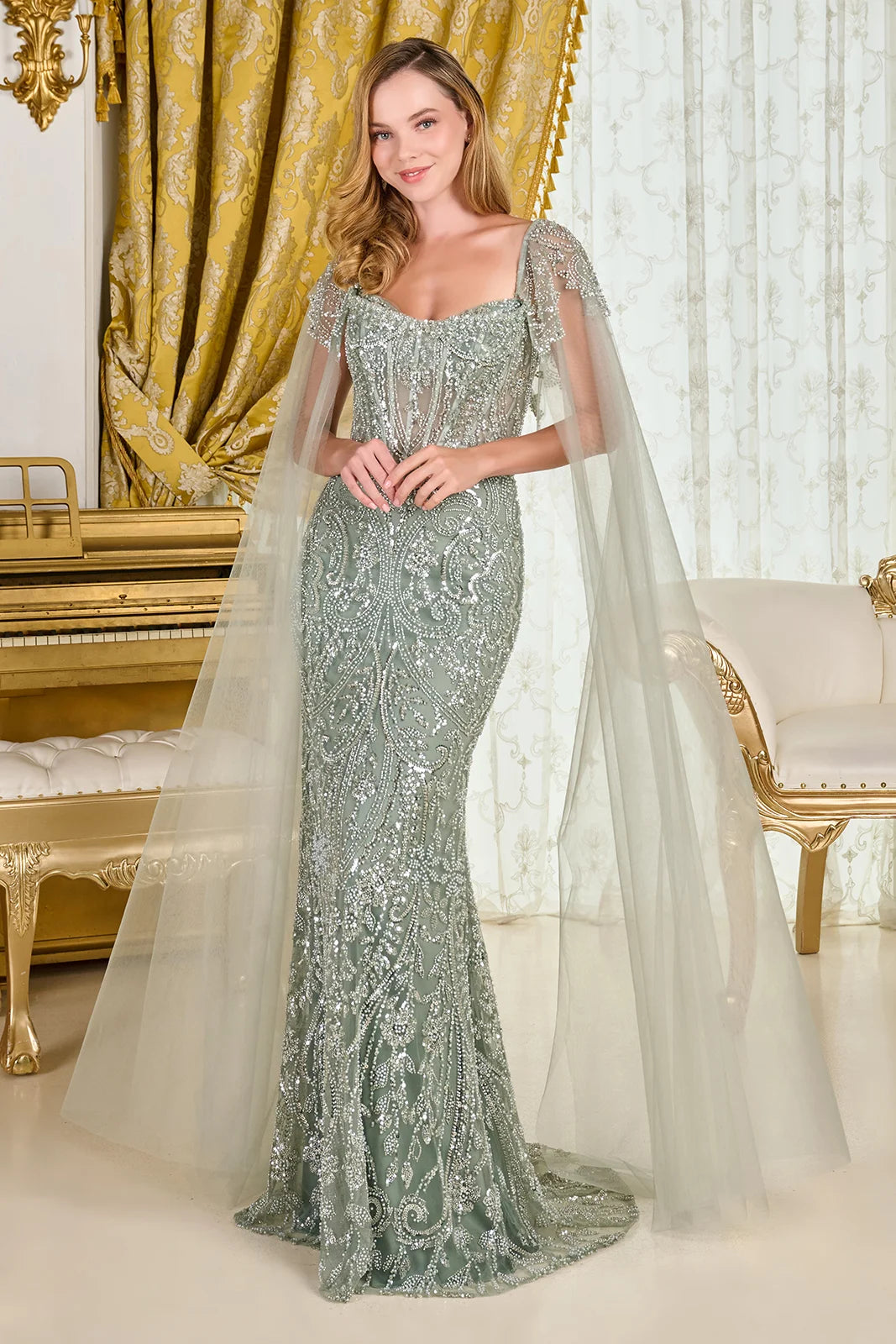 Vestido para Mamá de la Novia GLS by Gloria GL3704 - SAGE