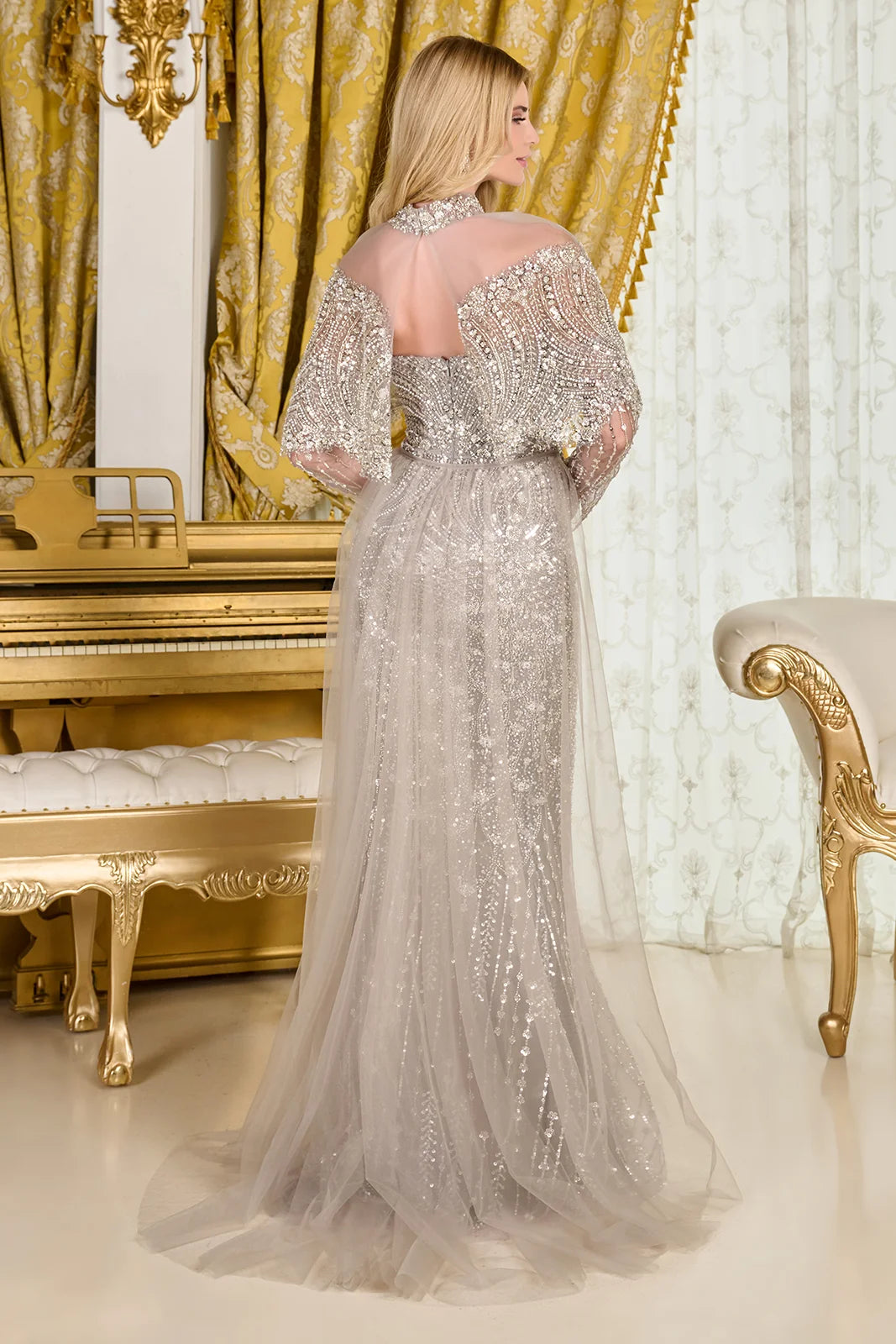 Vestido para Mamá de la Novia GLS by Gloria GL3705 - DARK SILVER