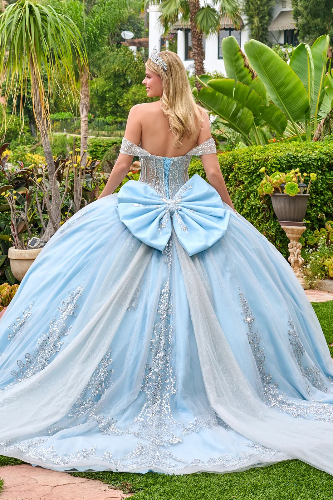 Vestido de XV Años Elizabeth K GL3707 - BLUE SILVER