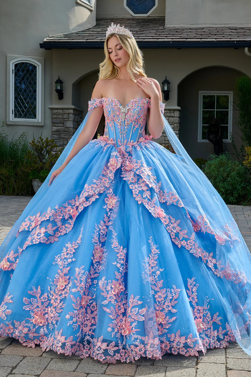 Vestido de XV Años Elizabeth K GL3708 - BAHAMA BLUE