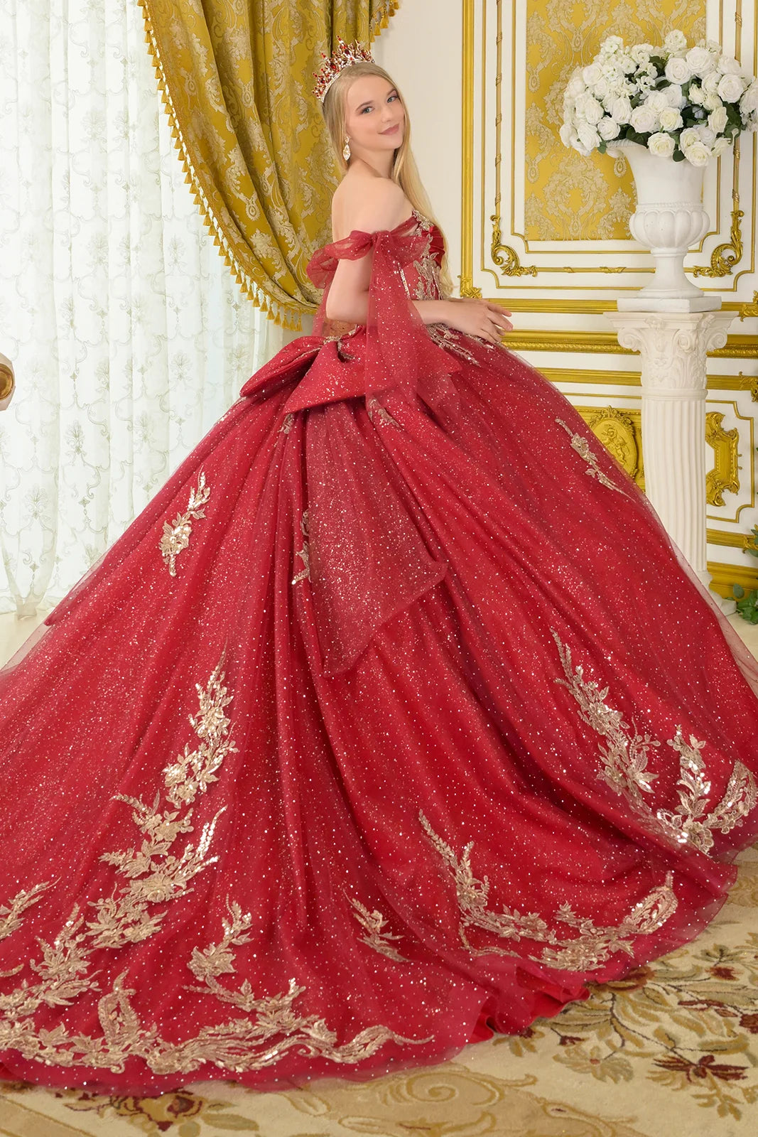 Vestido de XV Años Elizabeth K GL3710 - BURGUNDY