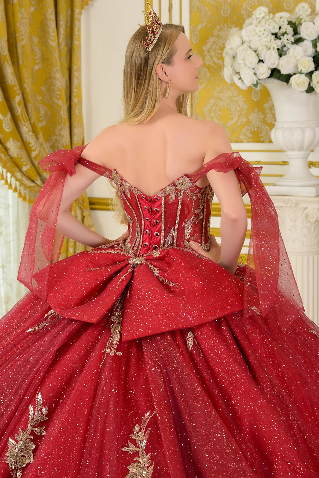Vestido de XV Años Elizabeth K GL3710 - BURGUNDY