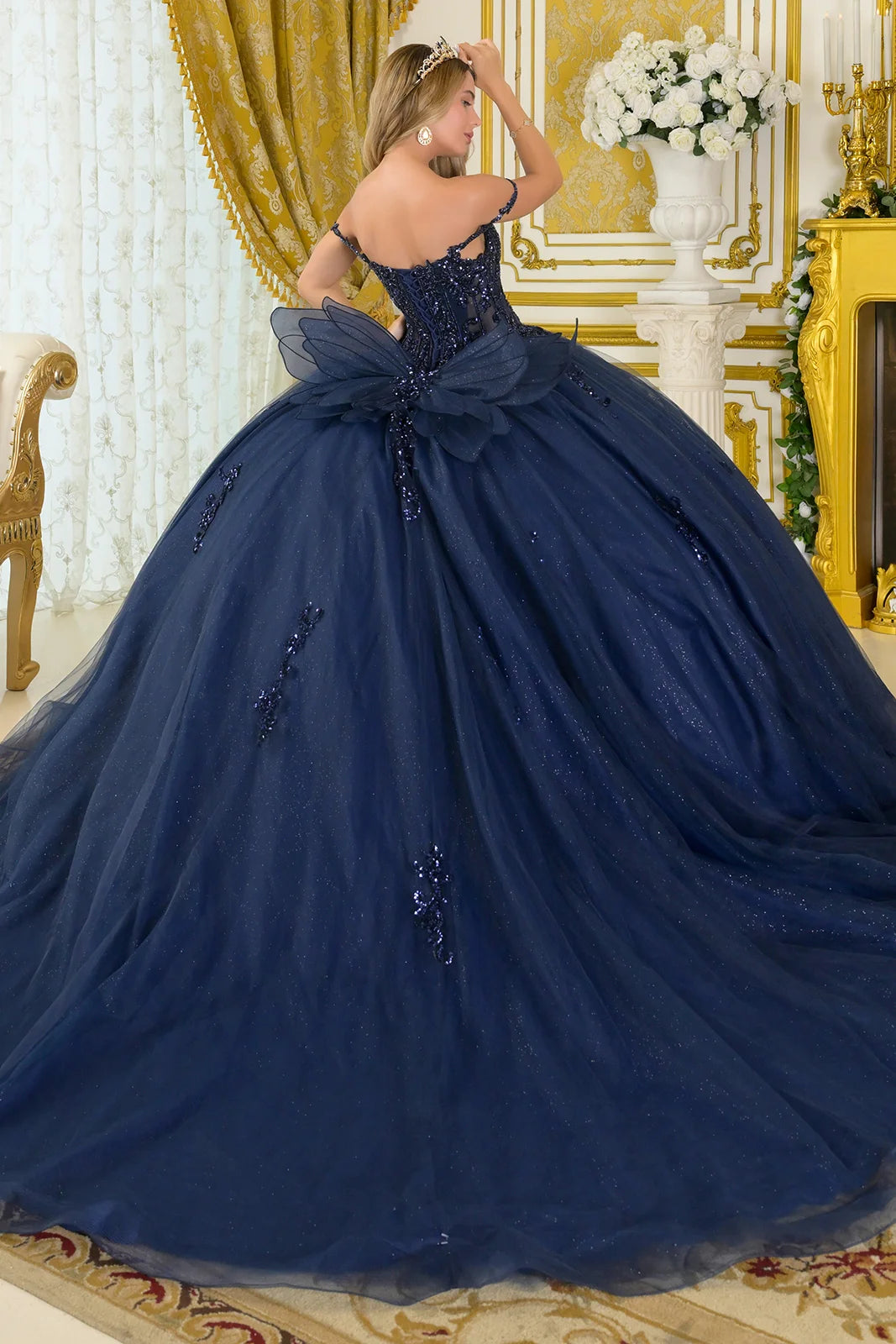 Vestido de XV Años Elizabeth K GL3712 - NAVY