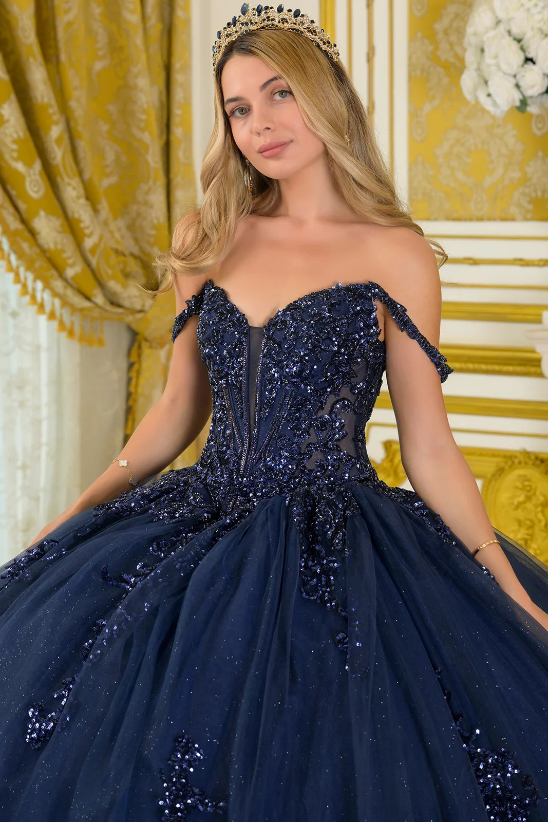 Vestido de XV Años Elizabeth K GL3712 - NAVY