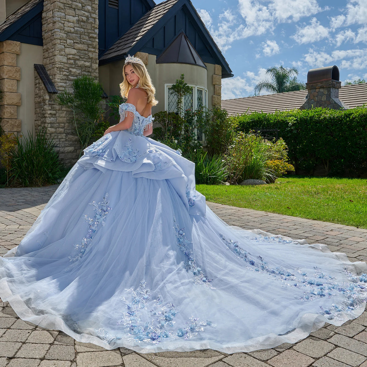 Vestido de XV Años Elizabeth K GL3720 - LIGHT BLUE