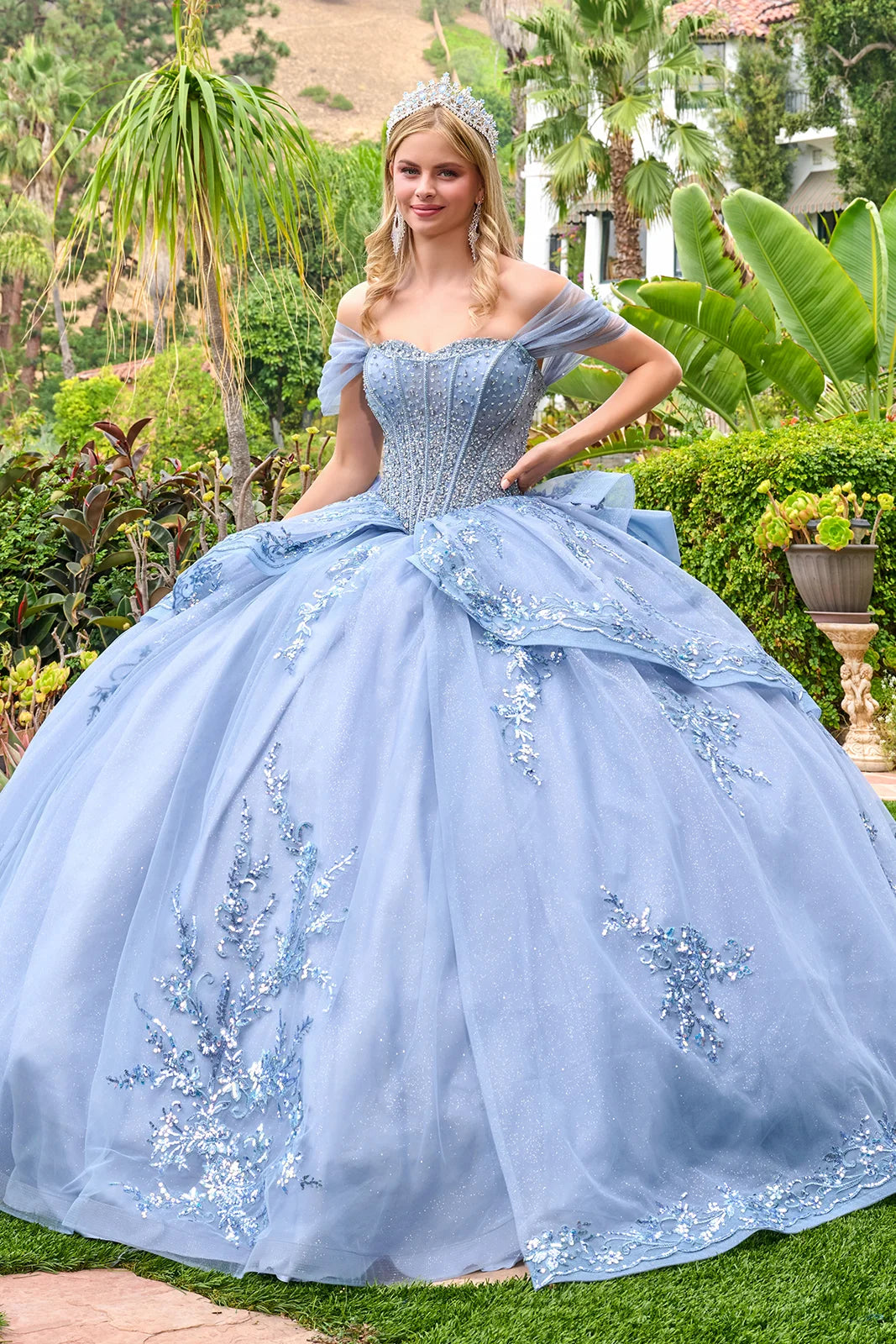 Vestido de XV Años Elizabeth K GL3727 - DUSTY BLUE