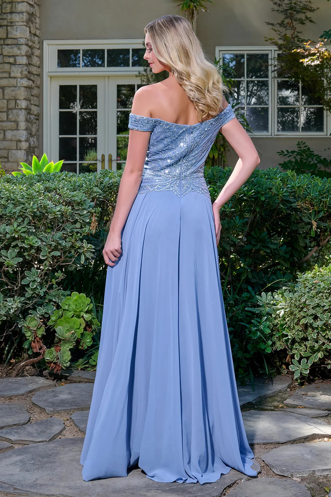 Vestido para Mamá de la Novia GLS by Gloria GL3738 - DUSTY BLUE
