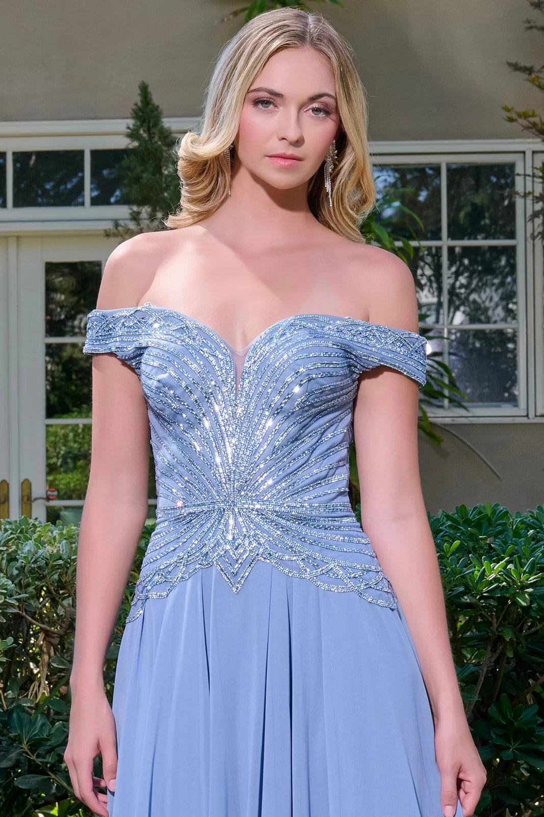 Vestido para Mamá de la Novia GLS by Gloria GL3738 - DUSTY BLUE