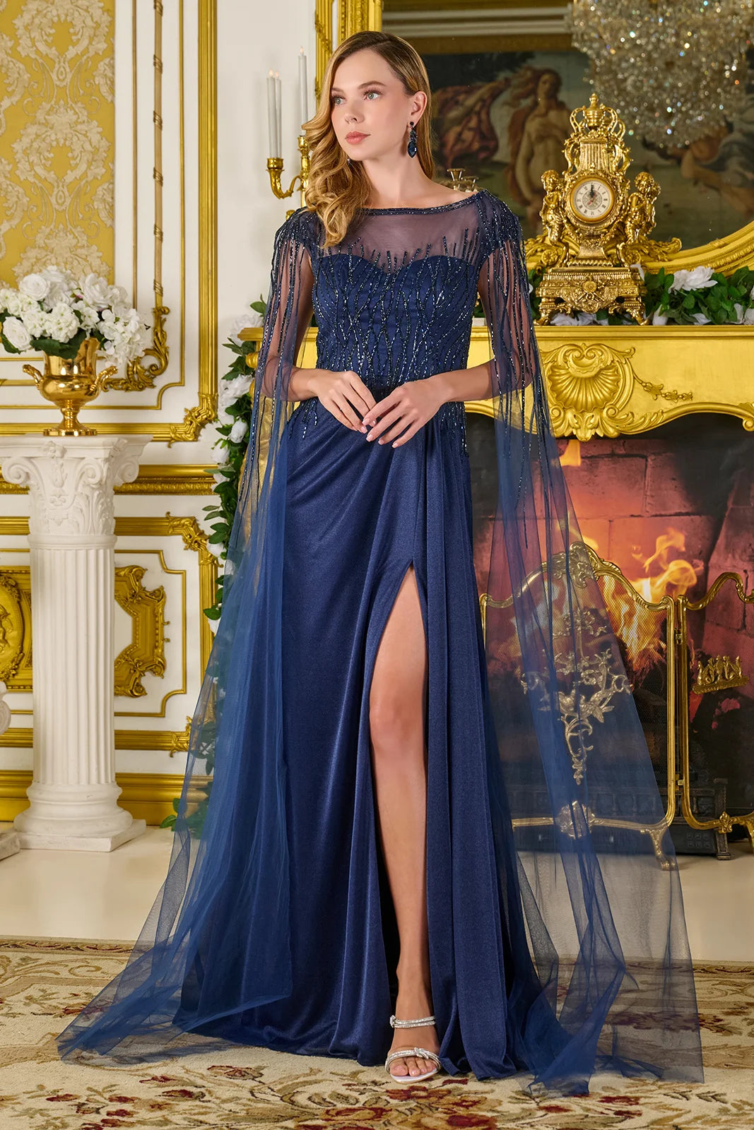 Vestido para Mamá de la Novia GLS by Gloria GL3784 - NAVY