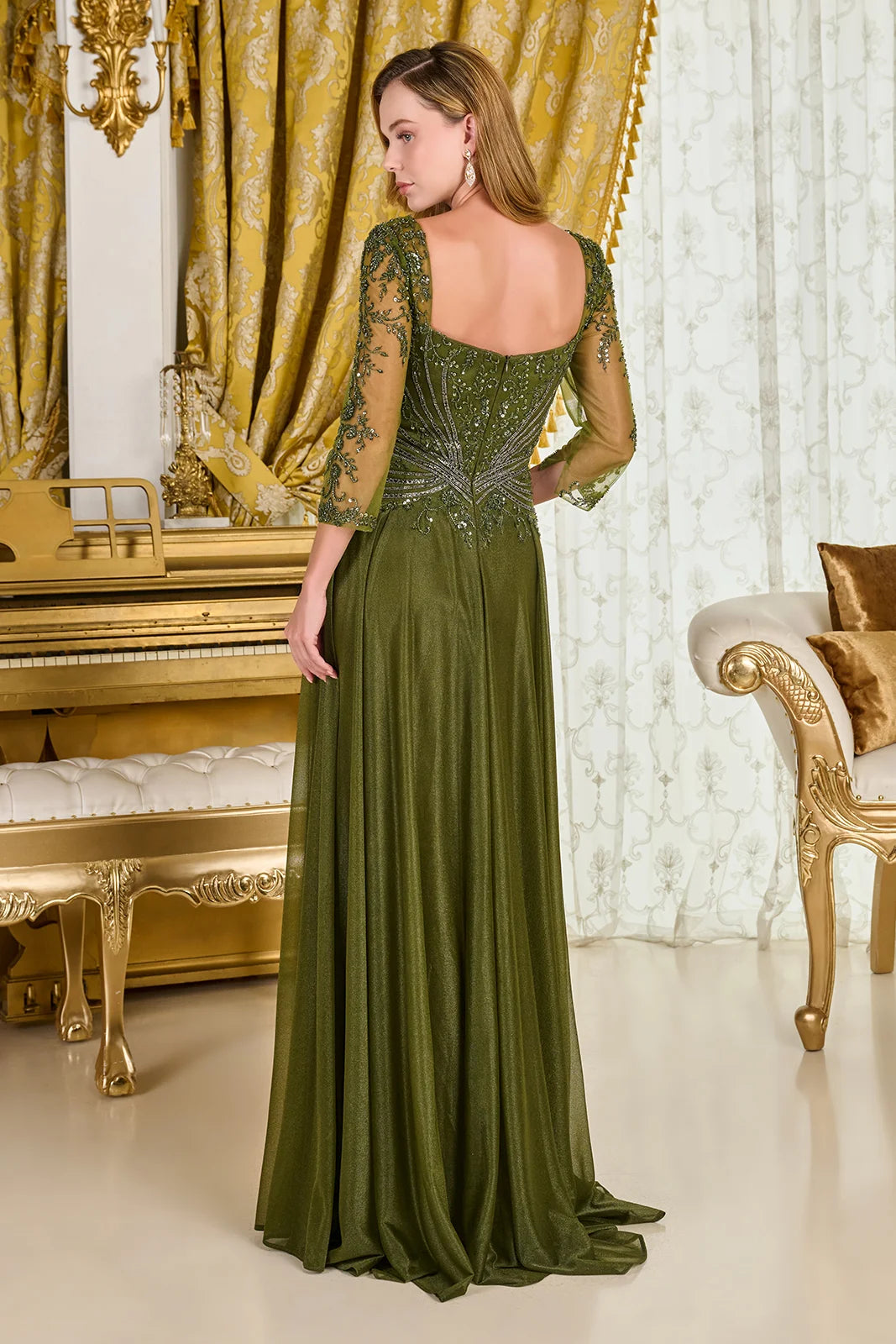 Vestido para Mamá de la Novia GLS by Gloria GL3787 - OLIVE