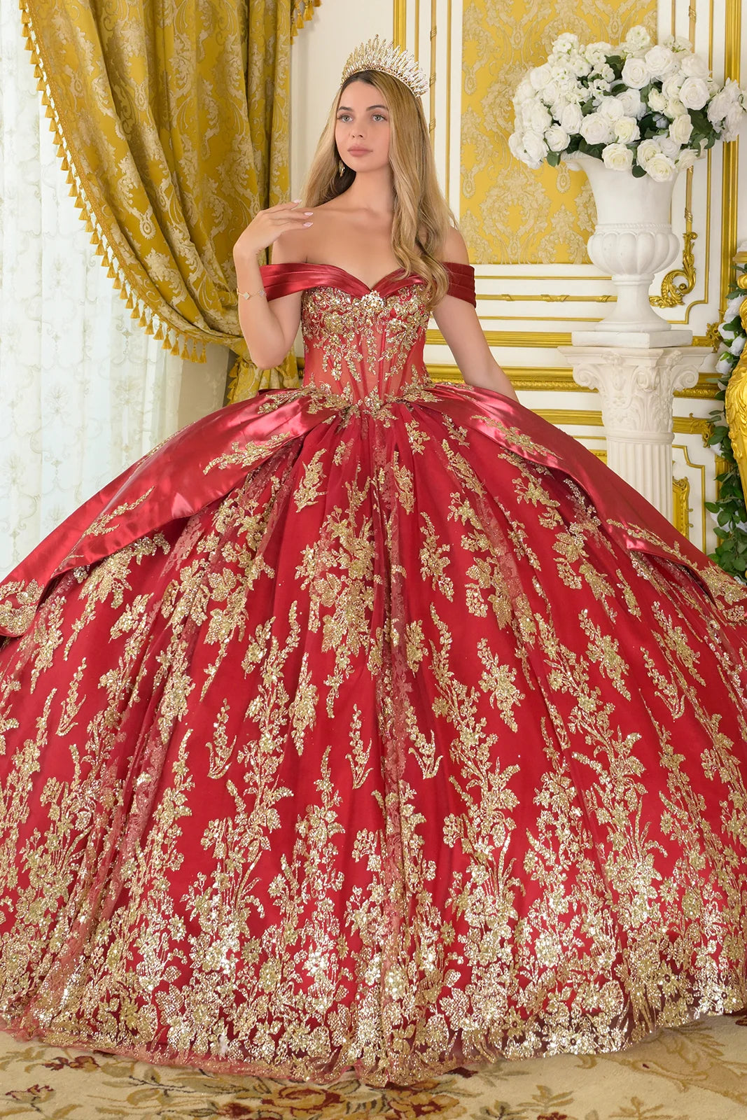 Vestido de XV Años Elizabeth K GL3791 - BURGUNDY