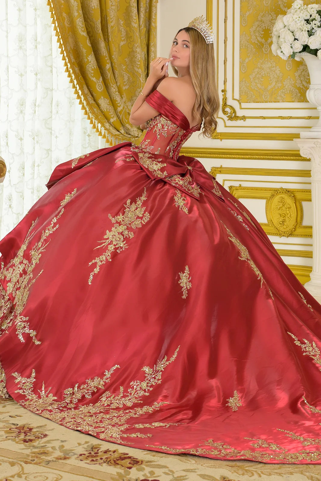 Vestido de XV Años Elizabeth K GL3791 - BURGUNDY