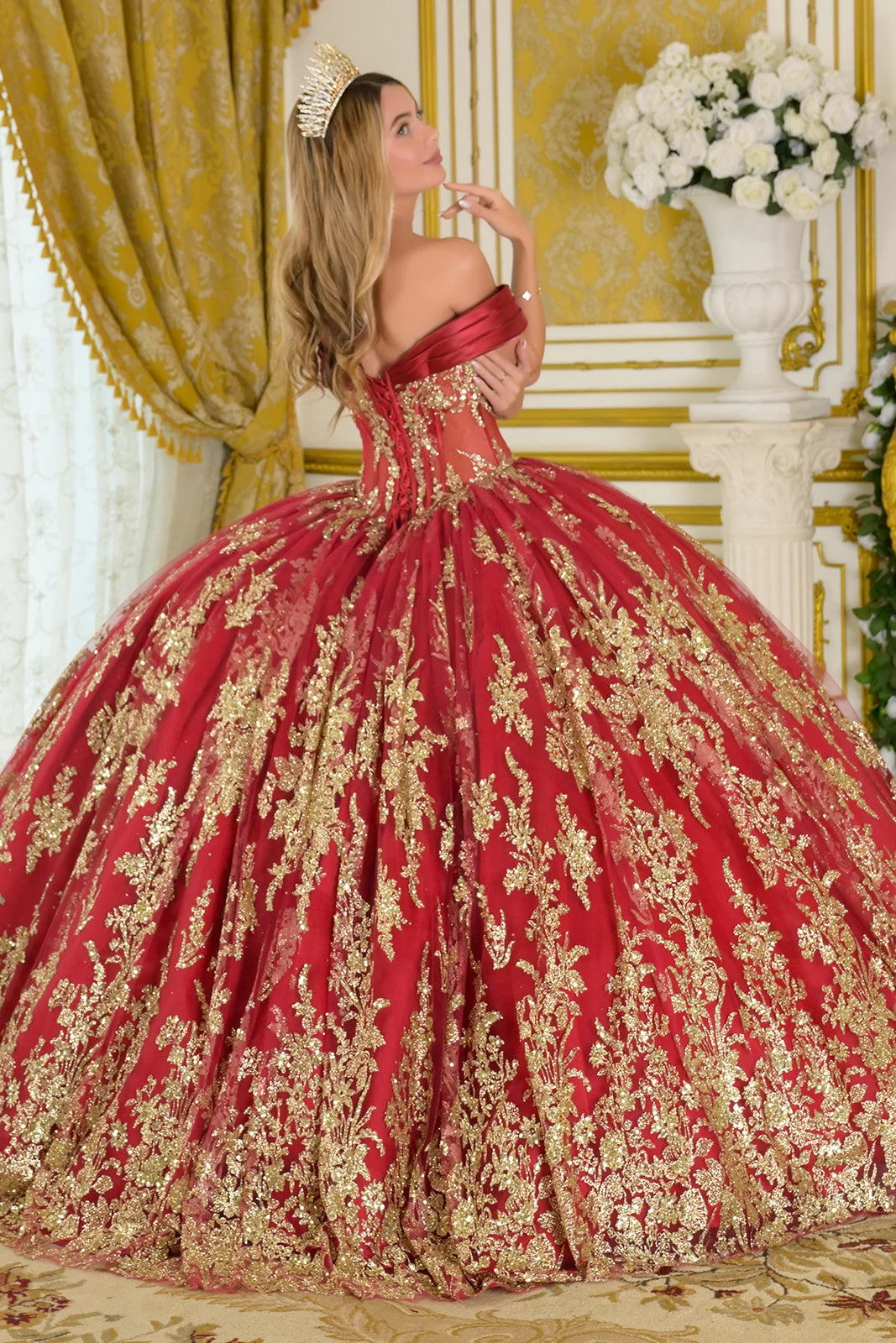 Vestido de XV Años Elizabeth K GL3791 - BURGUNDY