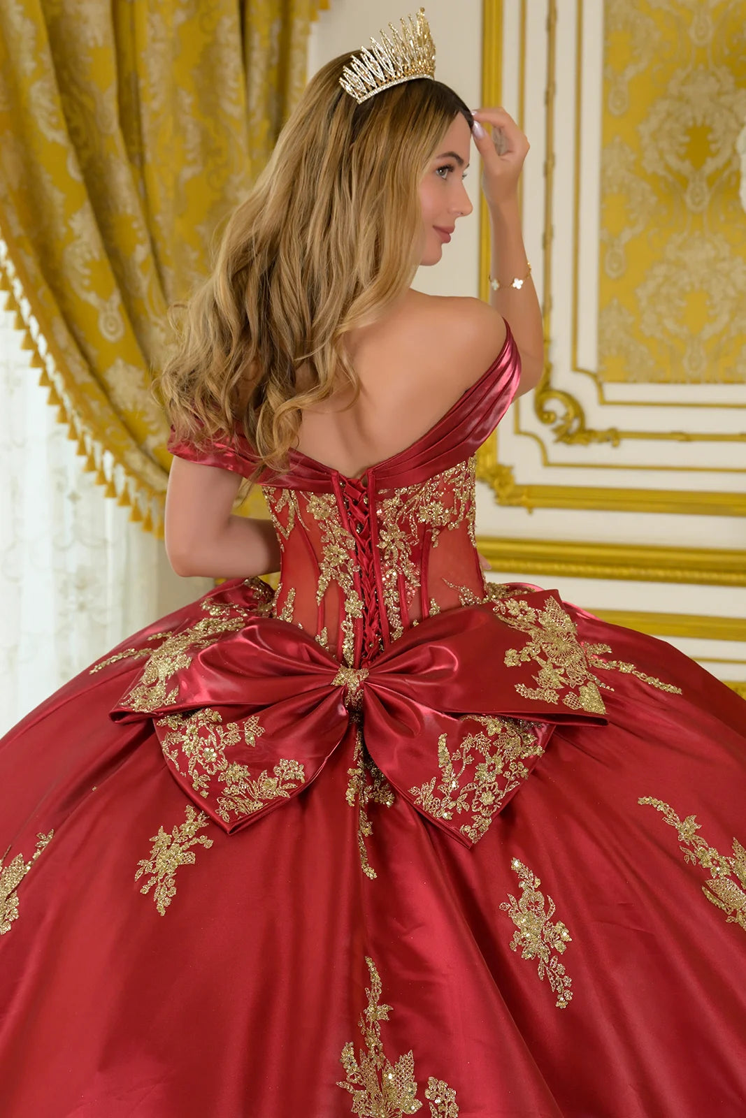 Vestido de XV Años Elizabeth K GL3791 - BURGUNDY