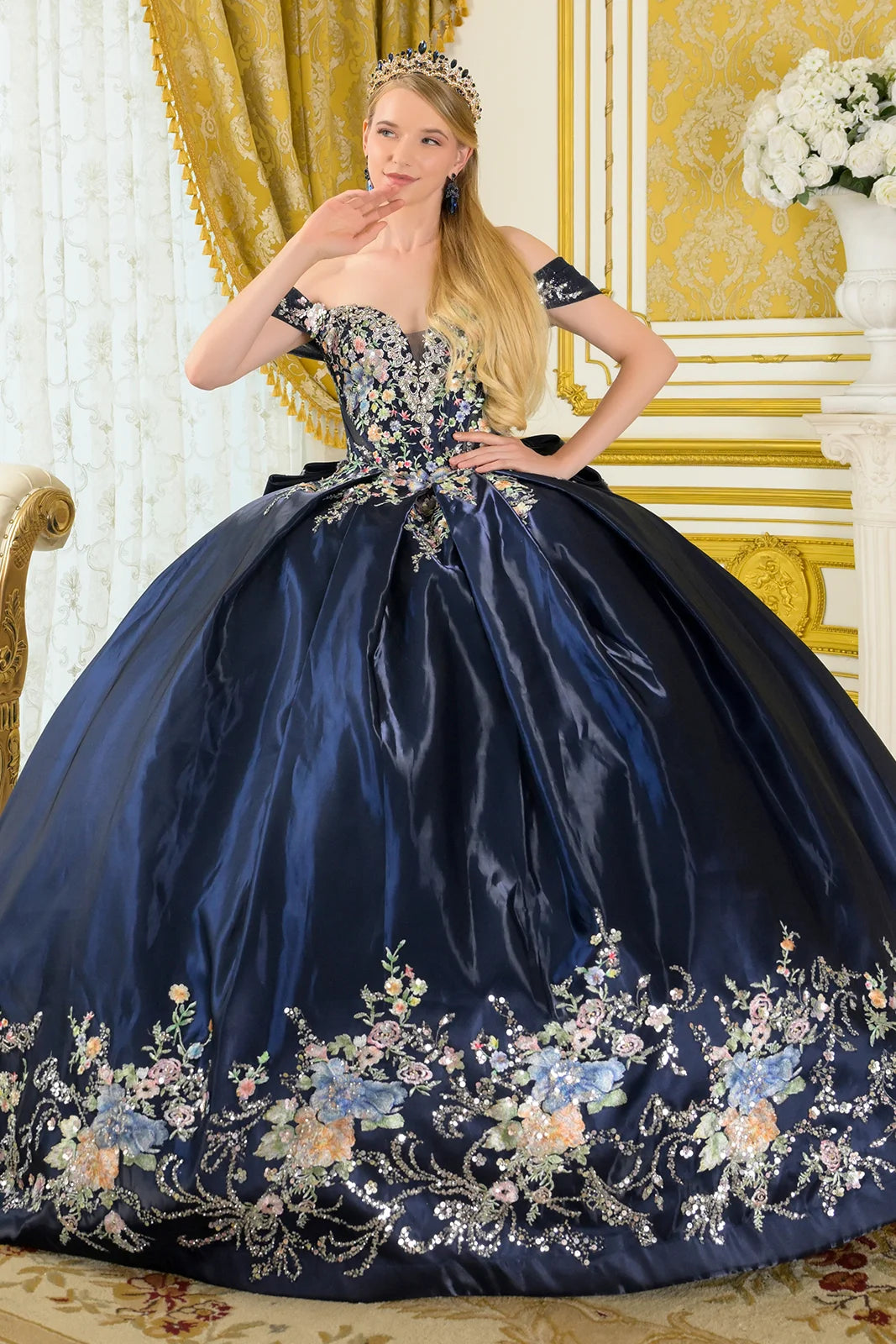 Vestido de XV Años Elizabeth K GL3792 - NAVY