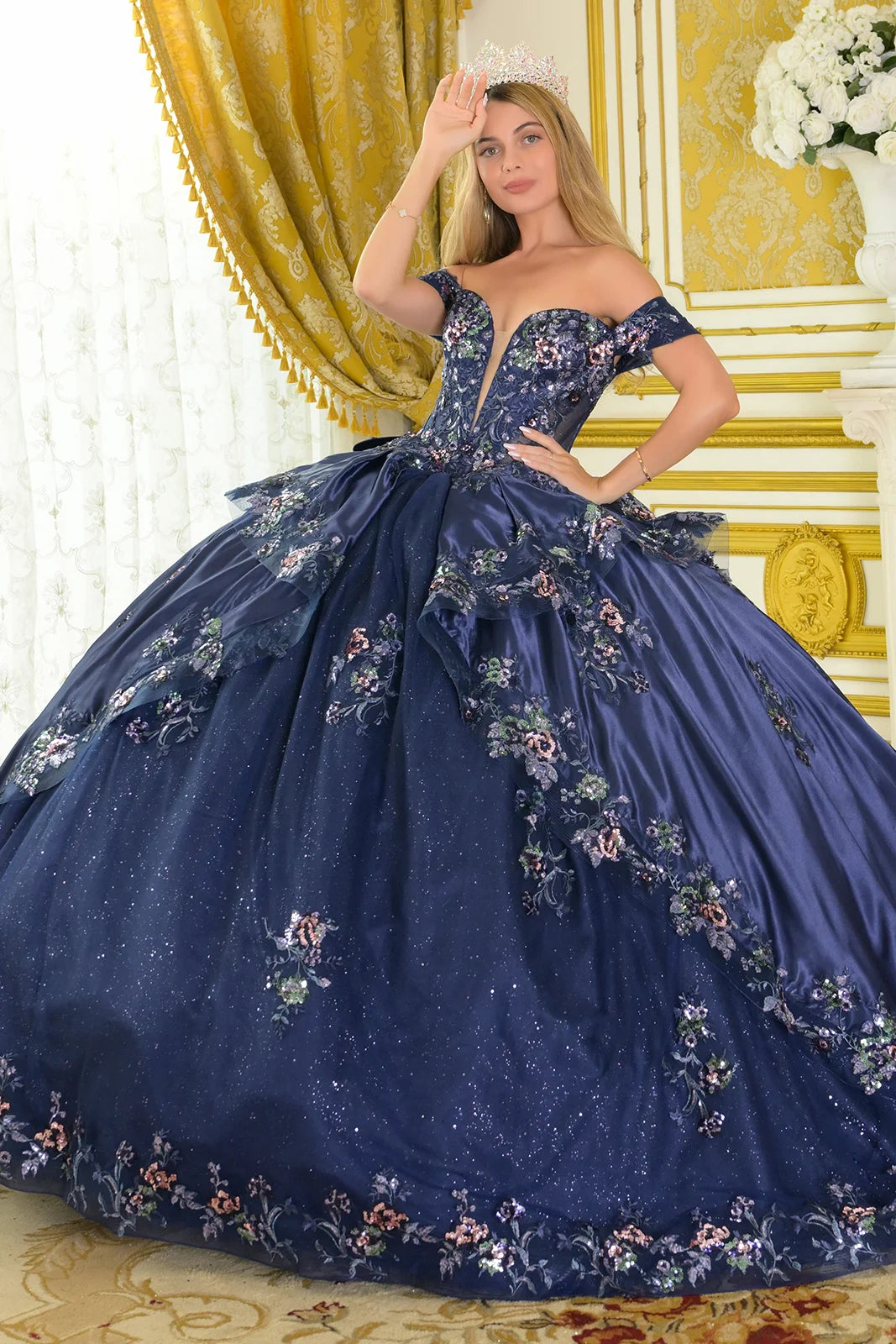 Vestido de XV Años Elizabeth K GL3793 - NAVY