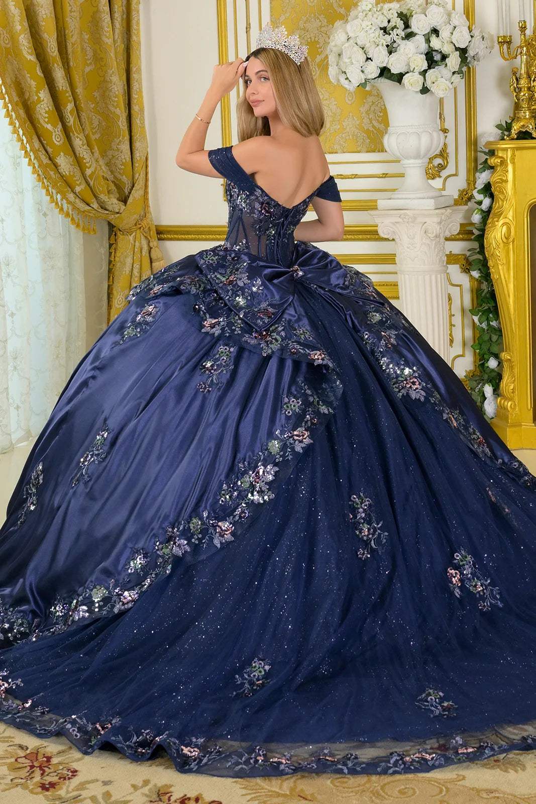 Vestido de XV Años Elizabeth K GL3793 - NAVY