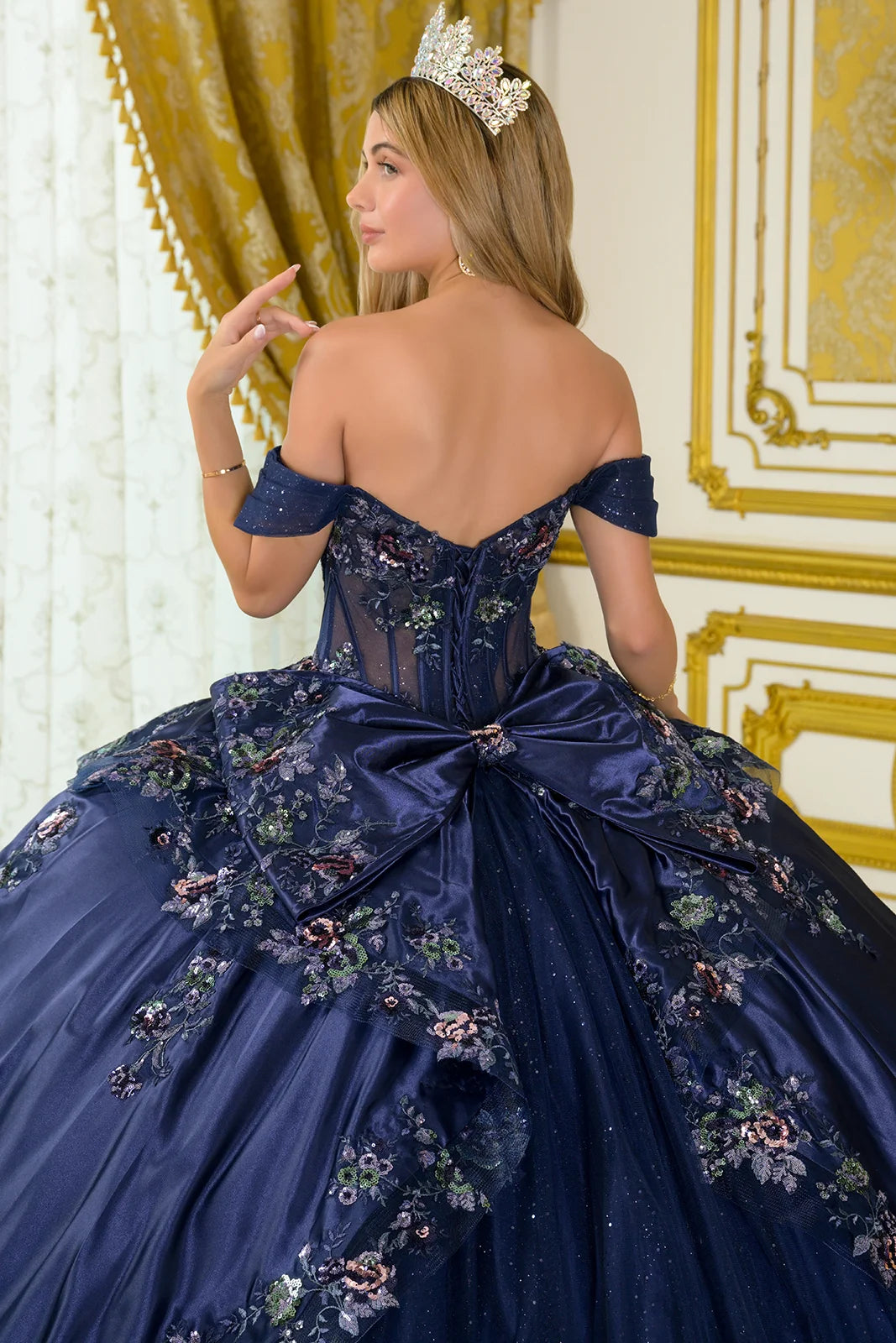 Vestido de XV Años Elizabeth K GL3793 - NAVY