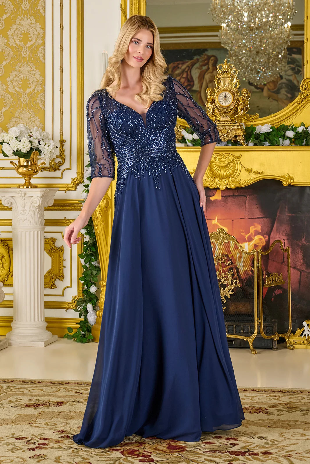 Vestido para Mamá de la Novia GLS by Gloria GL3796 - NAVY