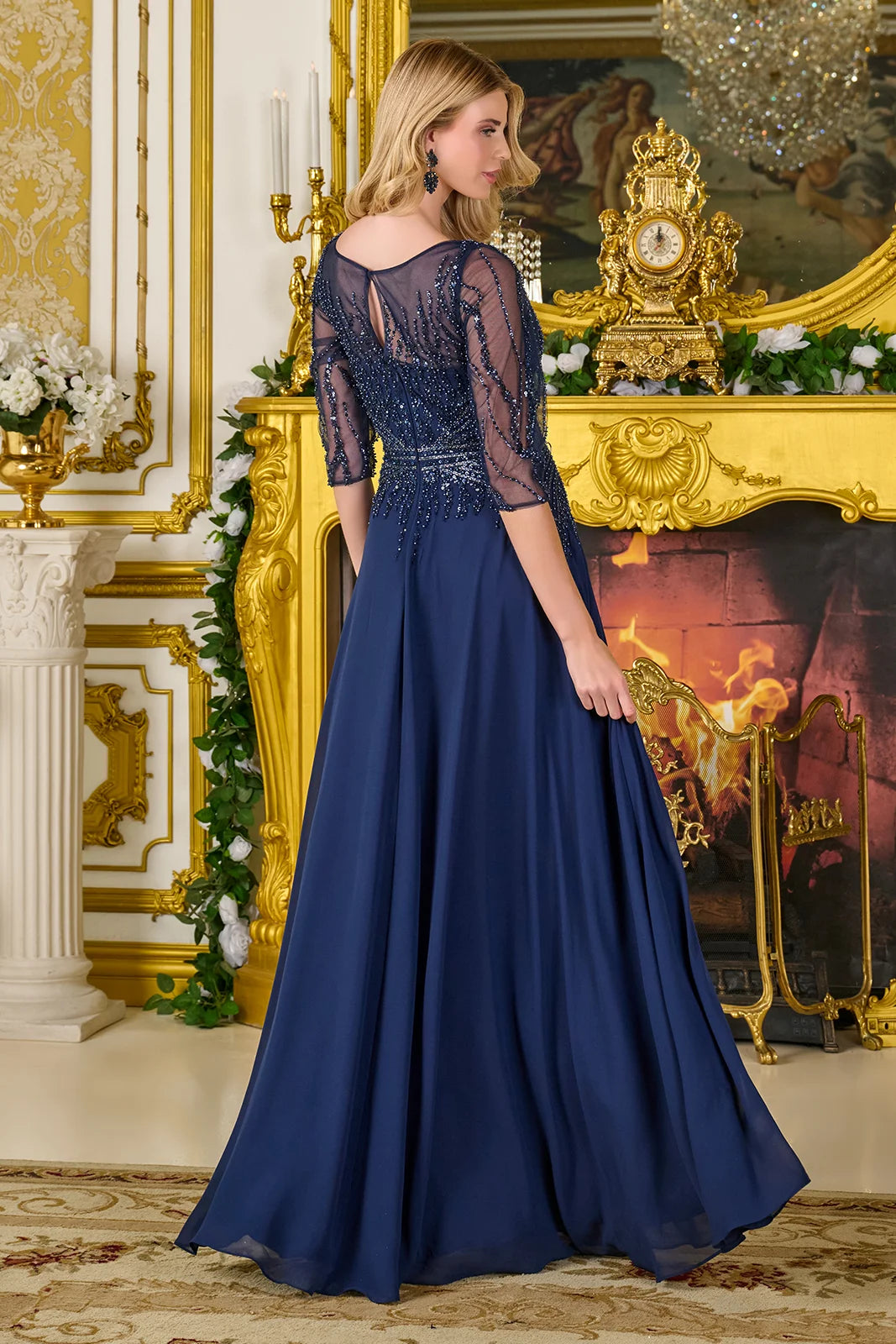 Vestido para Mamá de la Novia GLS by Gloria GL3796 - NAVY