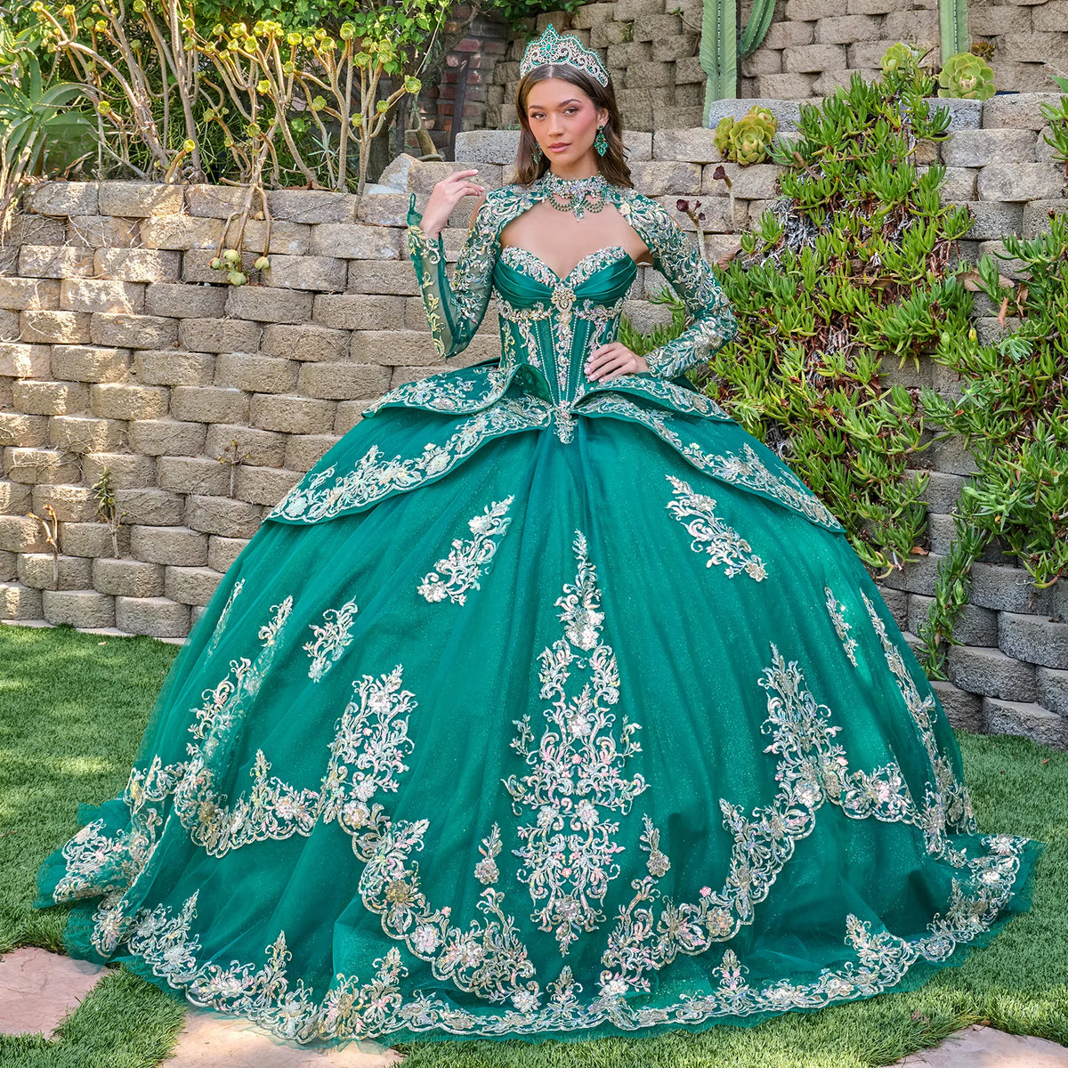 Vestido de XV Años Elizabeth K GL3800 - EMERALD GREEN
