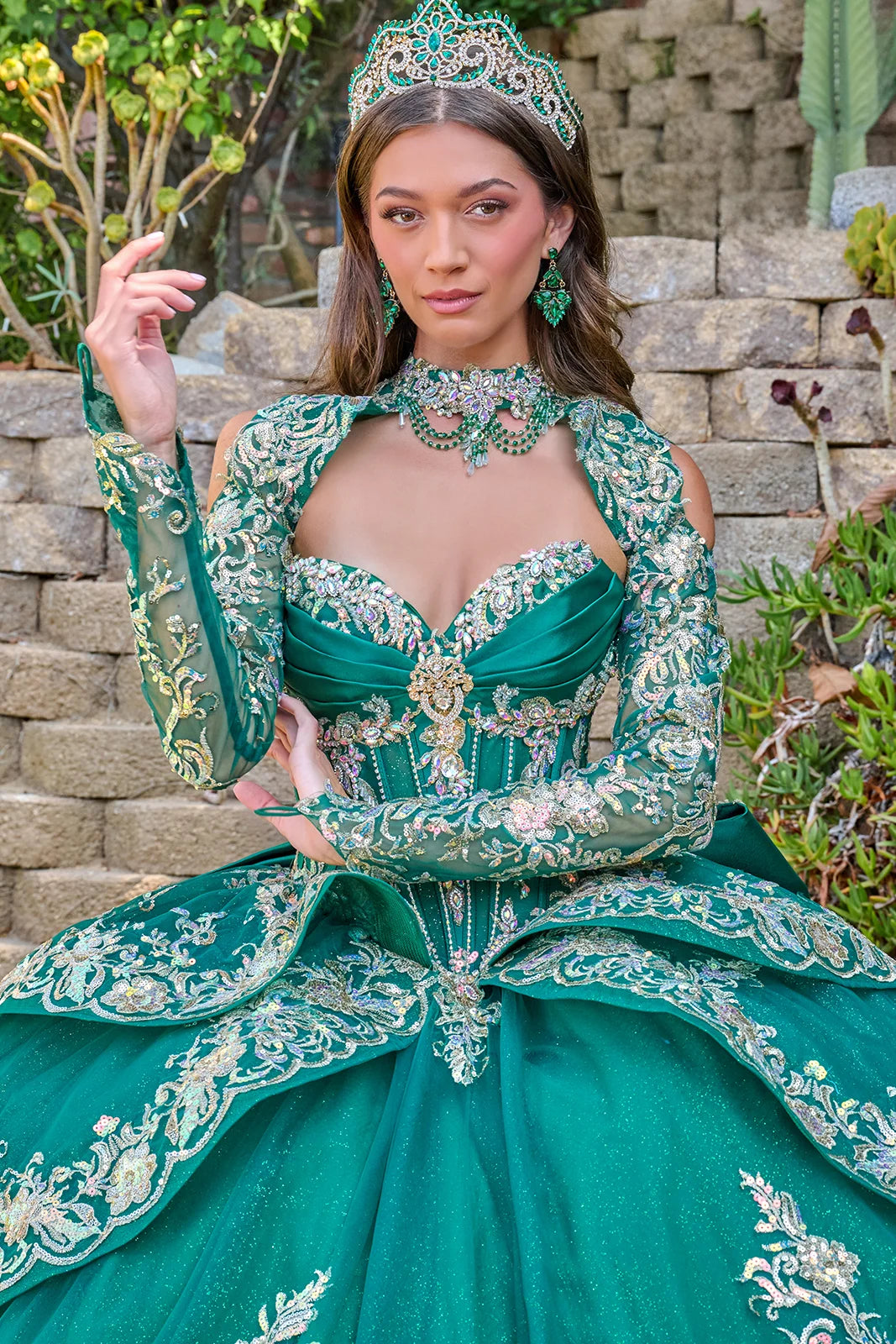 Vestido de XV Años Elizabeth K GL3800 - EMERALD GREEN