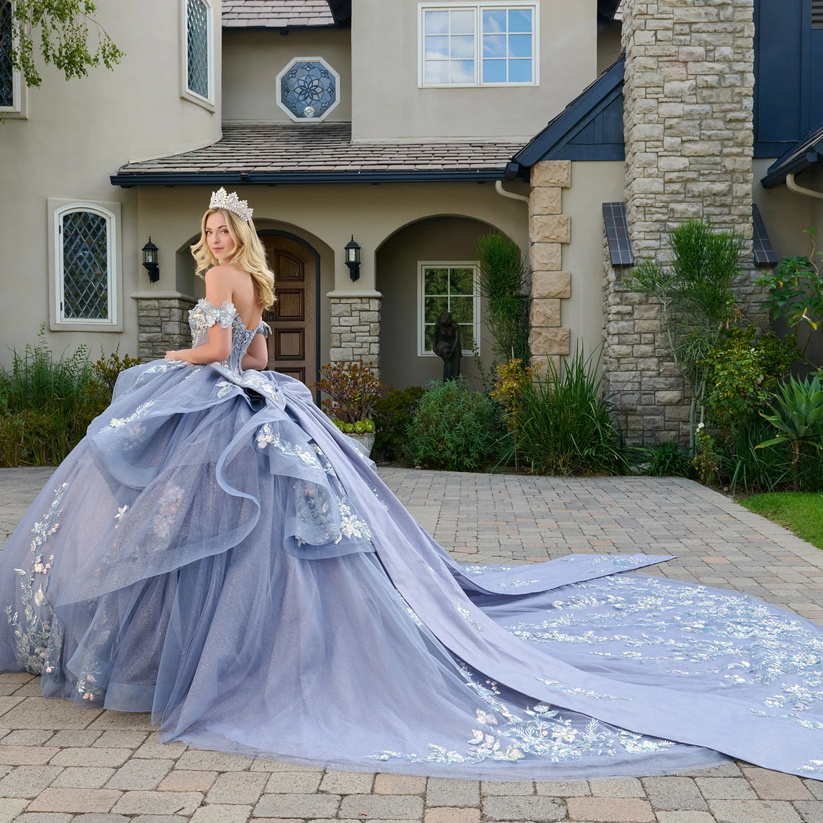 Vestido de XV Años Elizabeth K GL3802 - DUSTY BLUE