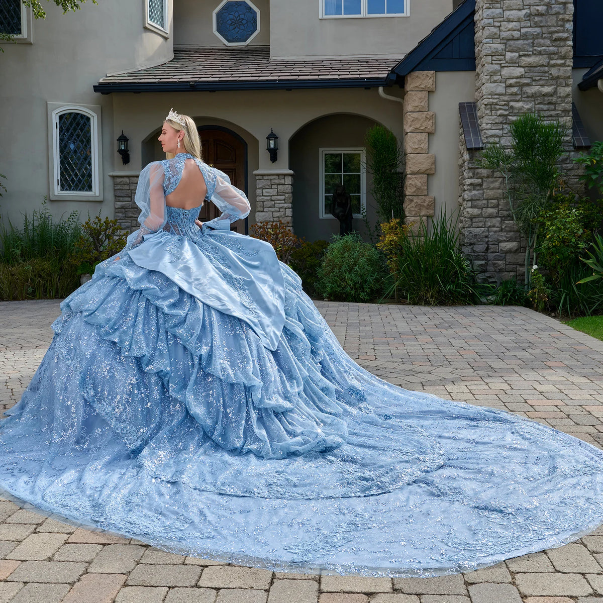 Vestido de XV Años Elizabeth K GL3806 - DUSTY BLUE
