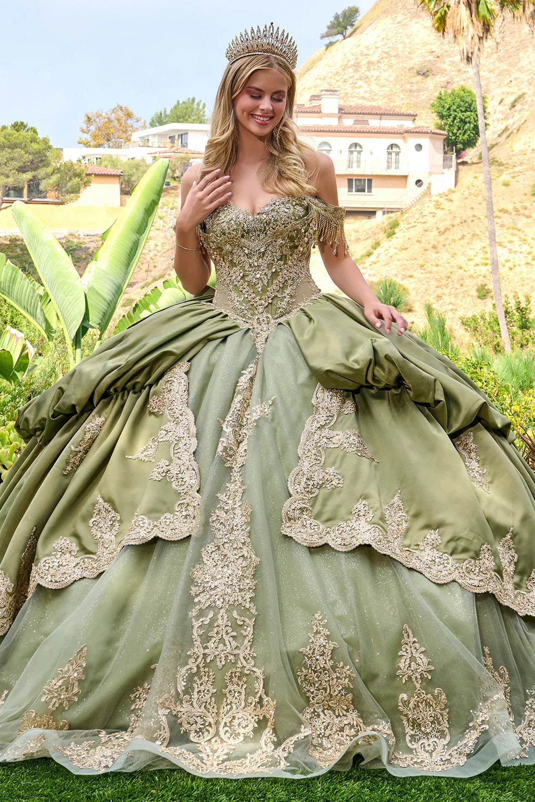 Vestido de XV Años Elizabeth K GL3810 - OLIVE