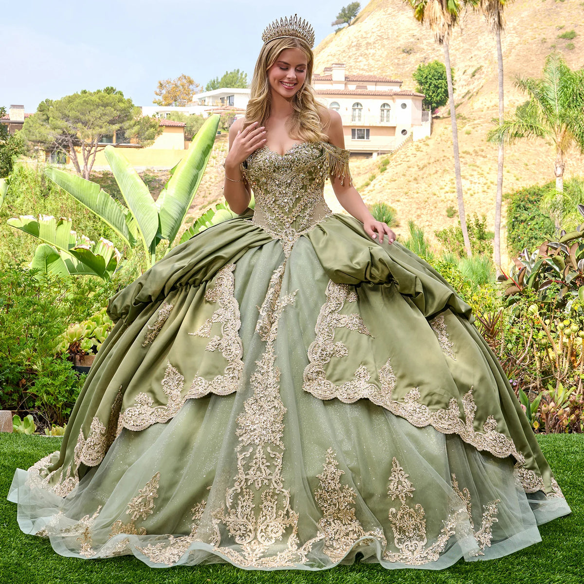 Vestido de XV Años Elizabeth K GL3810 - OLIVE