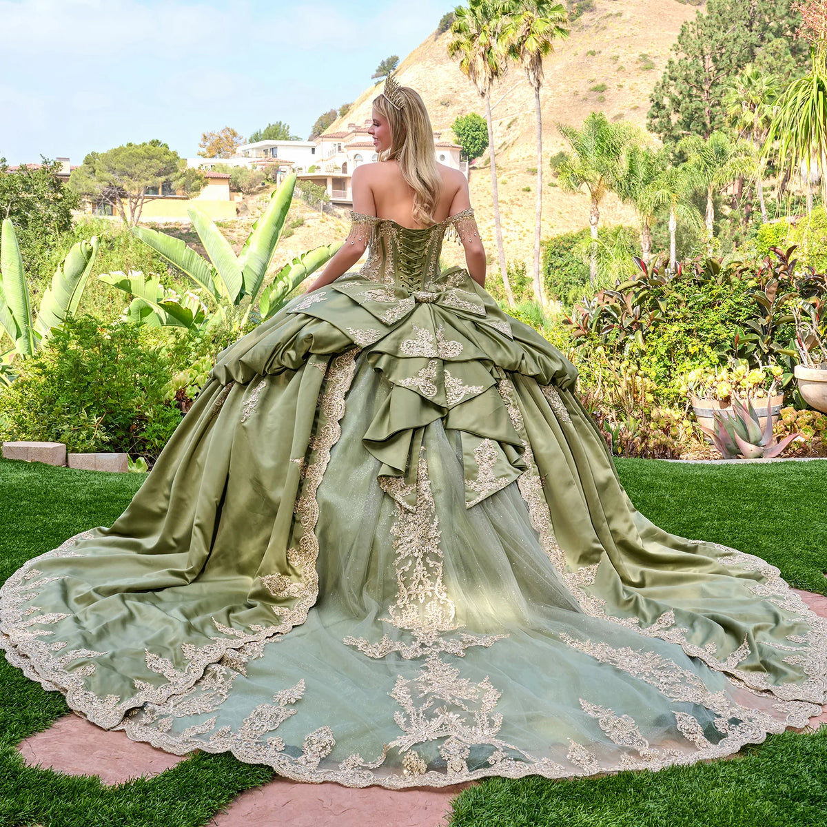 Vestido de XV Años Elizabeth K GL3810 - OLIVE