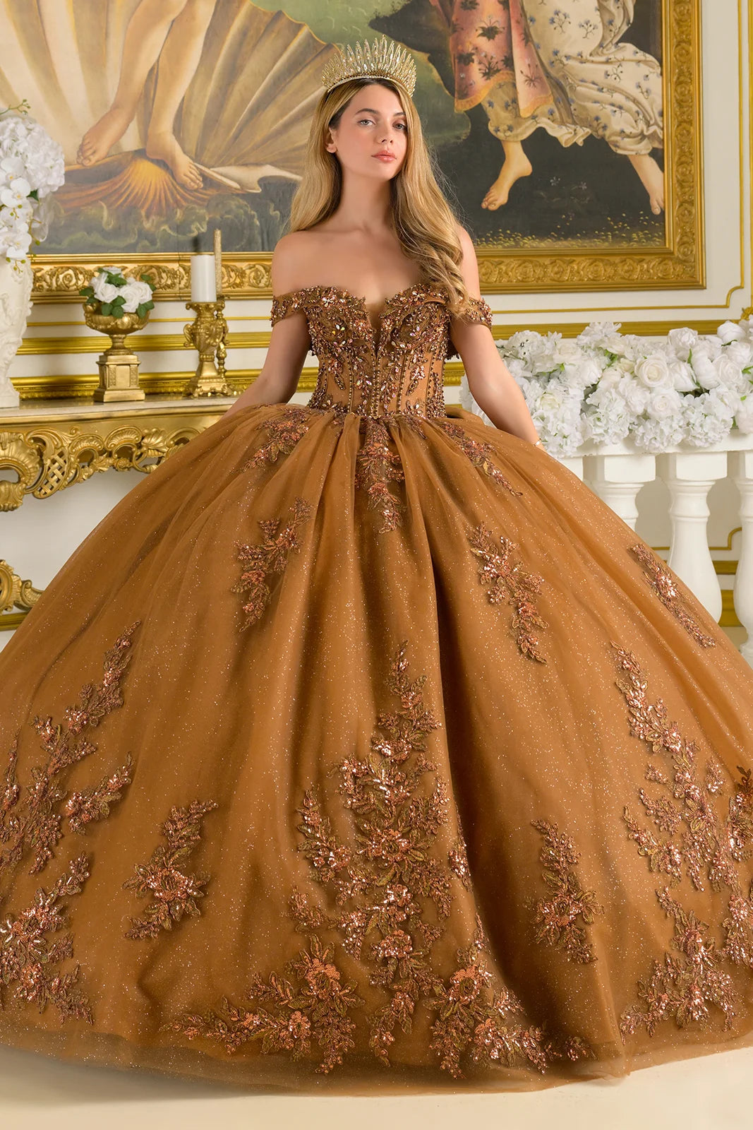 Vestido de XV Años Elizabeth K GL3811 - BROWN