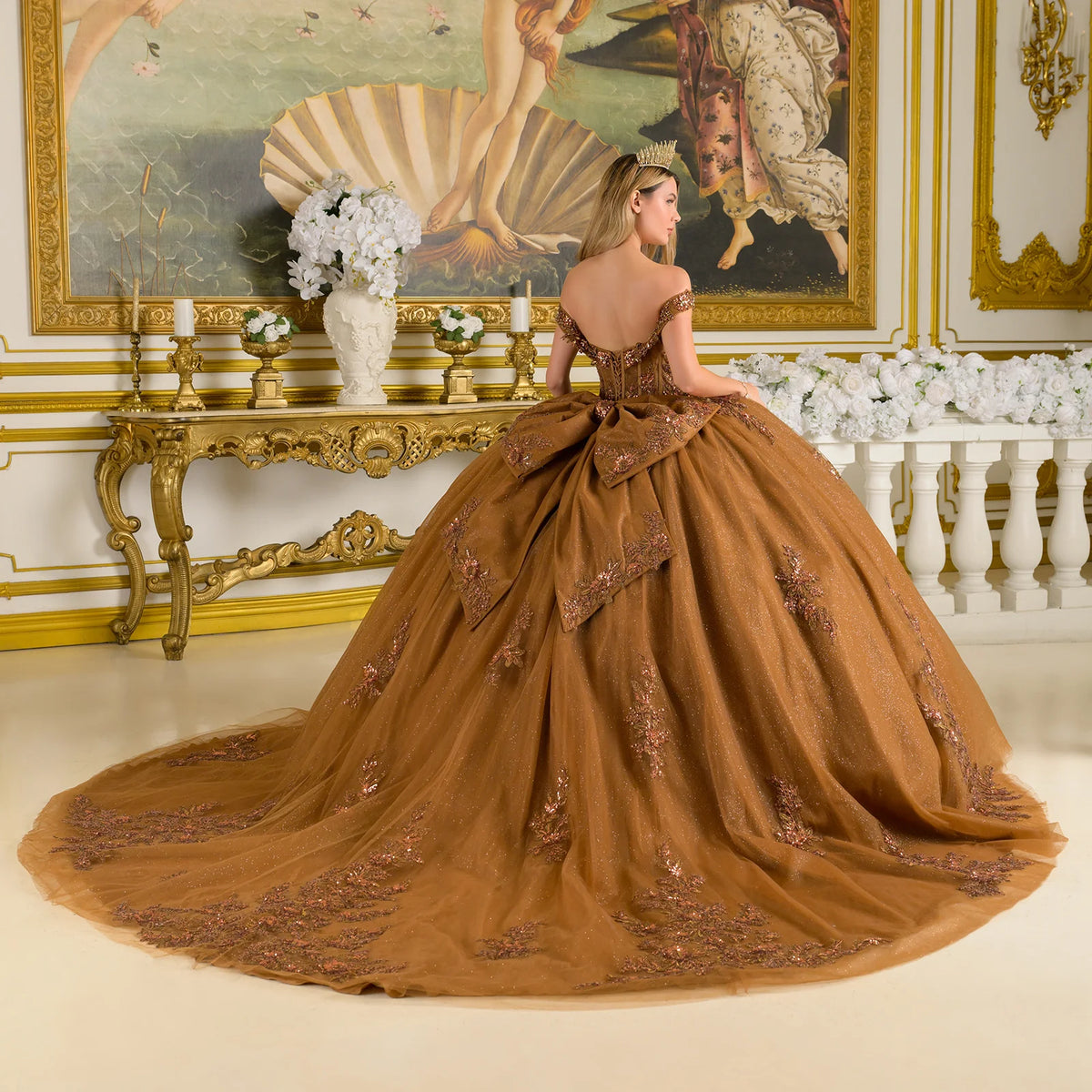 Vestido de XV Años Elizabeth K GL3811 - BROWN