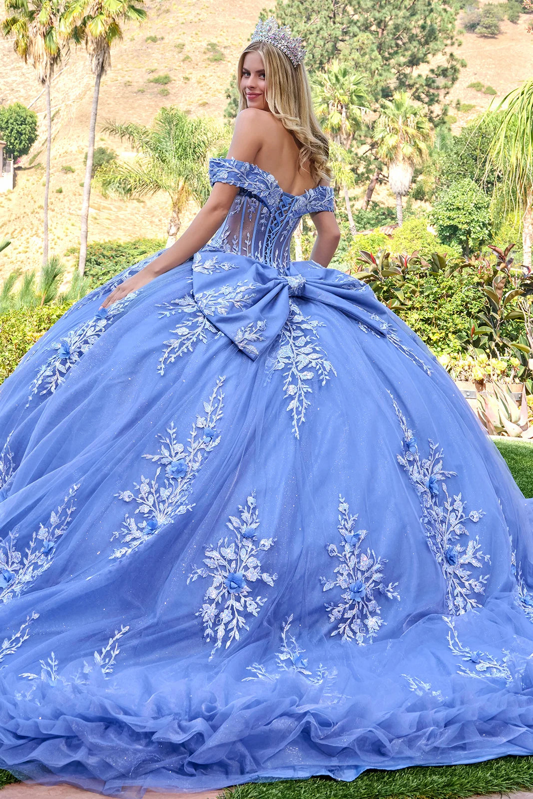 Vestido de XV Años Elizabeth K GL3812 - DUSTY BLUE