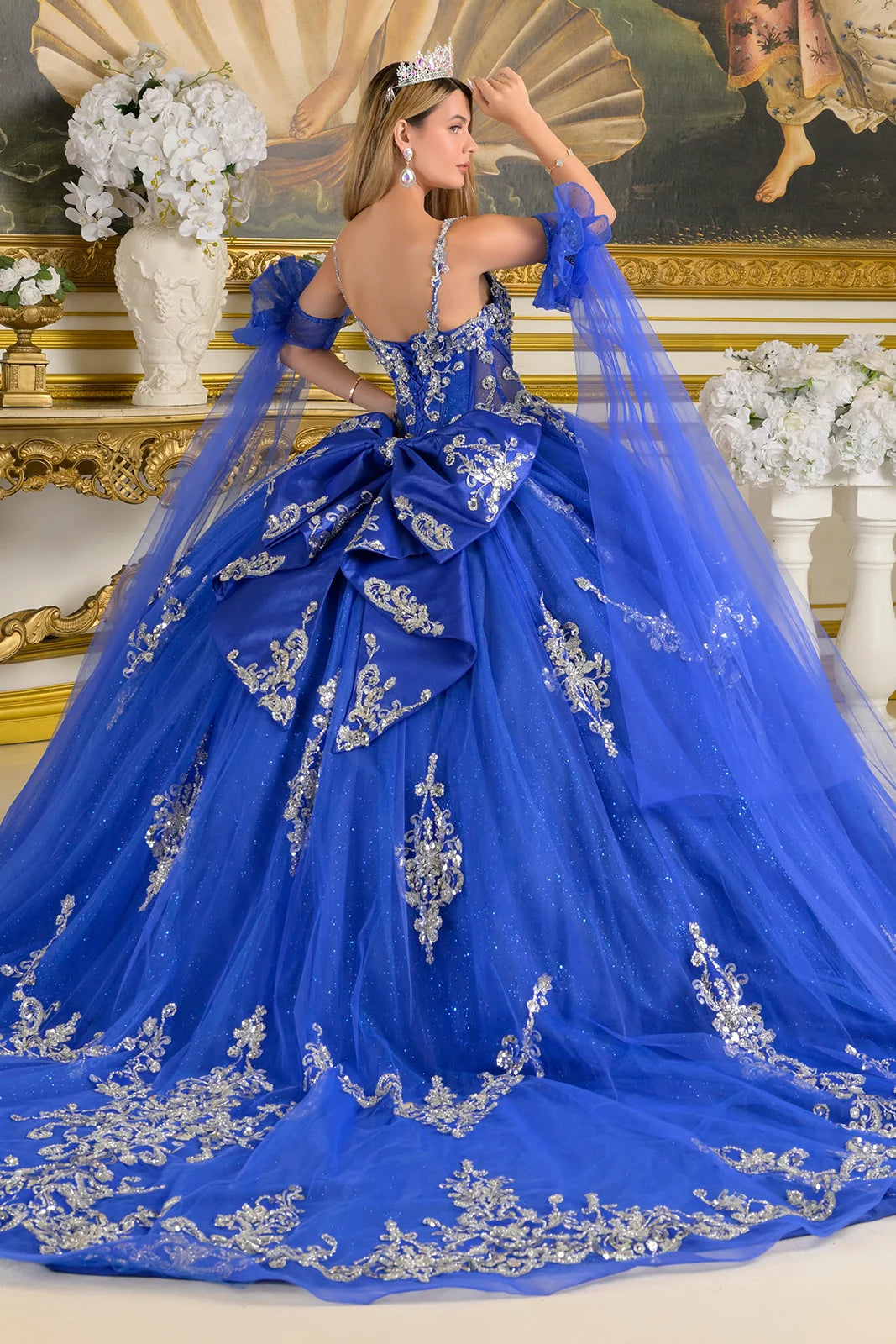 Vestido de XV Años Elizabeth K GL3813 - ROYAL BLUE/SILVER